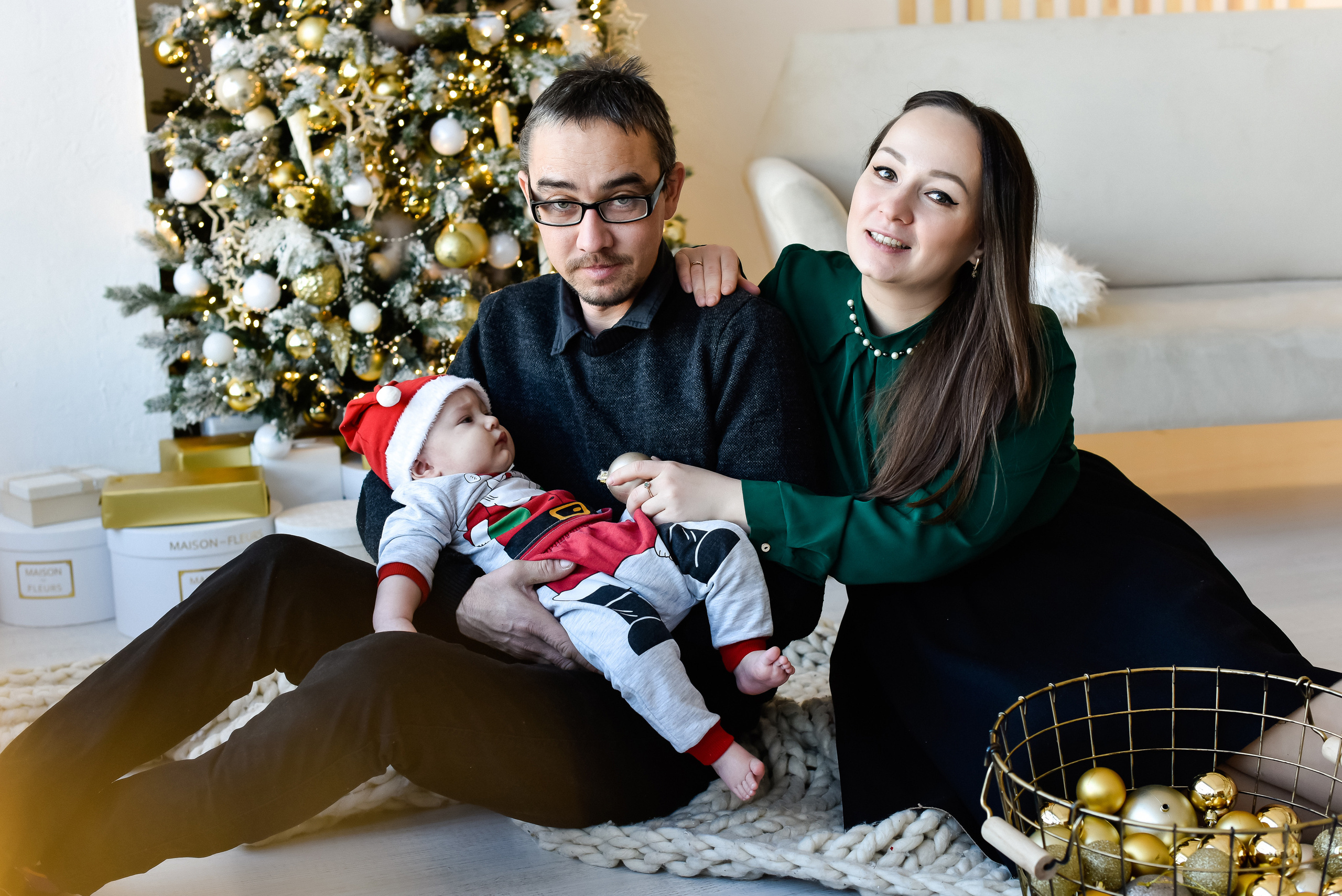 Новогодняя съемка Настя, Максим. Лев