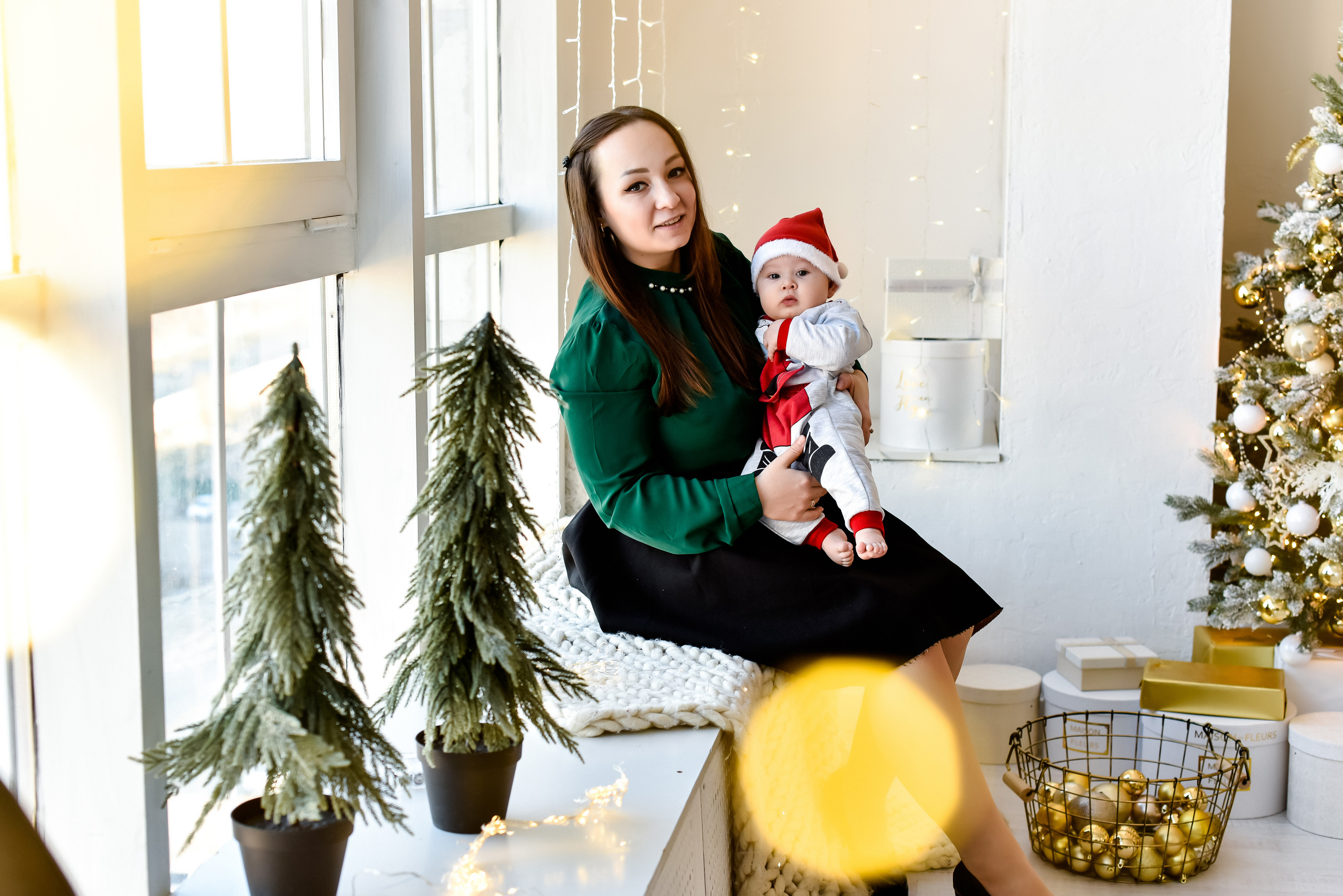 Новогодняя съемка Настя, Максим. Лев