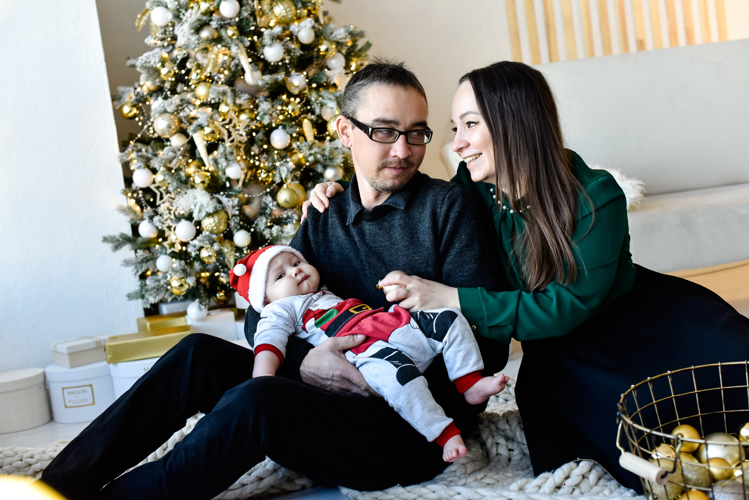 Новогодняя съемка Настя, Максим. Лев