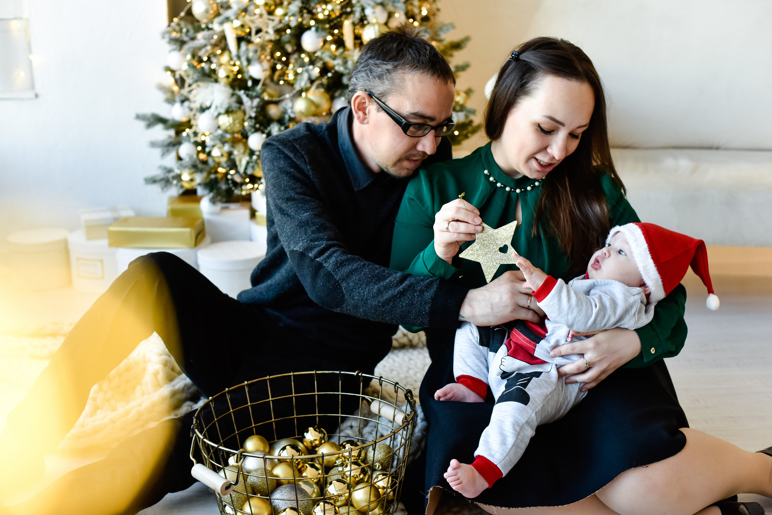 Новогодняя съемка Настя, Максим. Лев