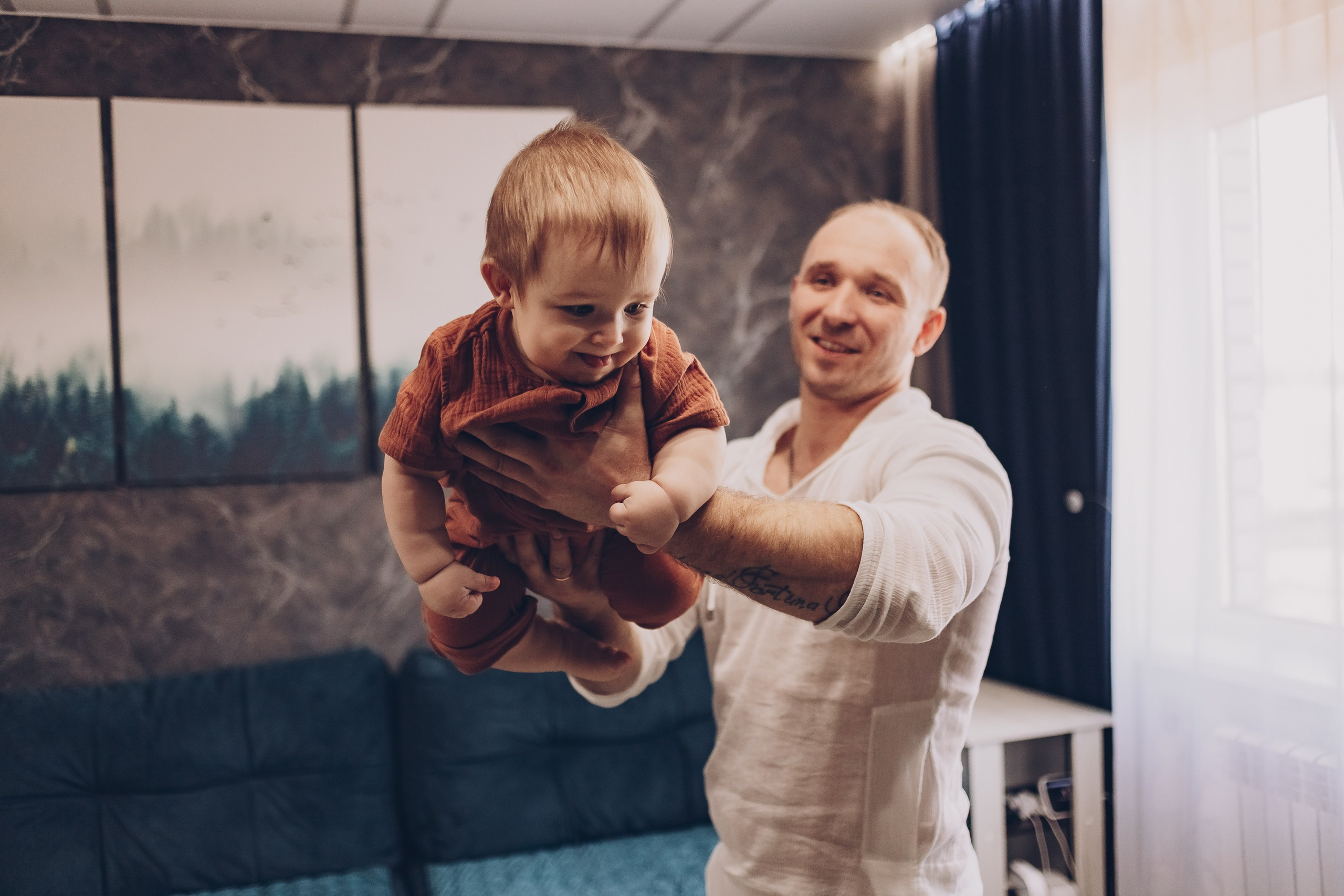 фотосессия дома с малышом лайфстайл