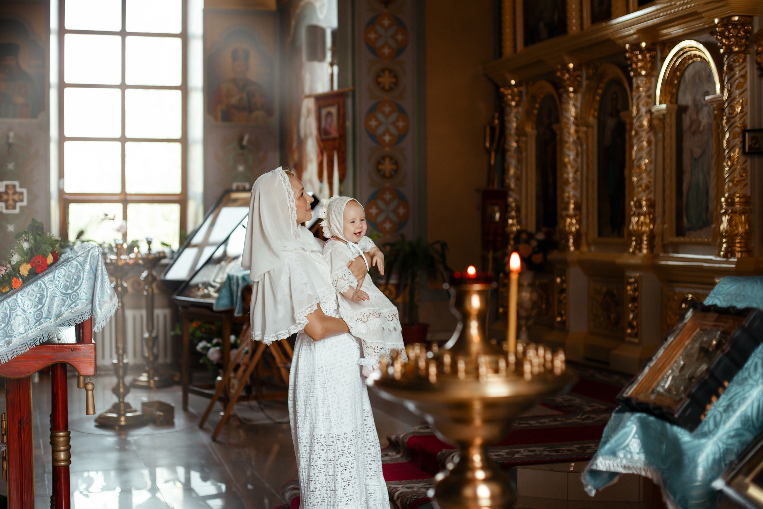 Крещение Маргариты Храм Серафима Саровского п. Пригородный. Фотограф новорожденных Оренбург Оксана Трофимова