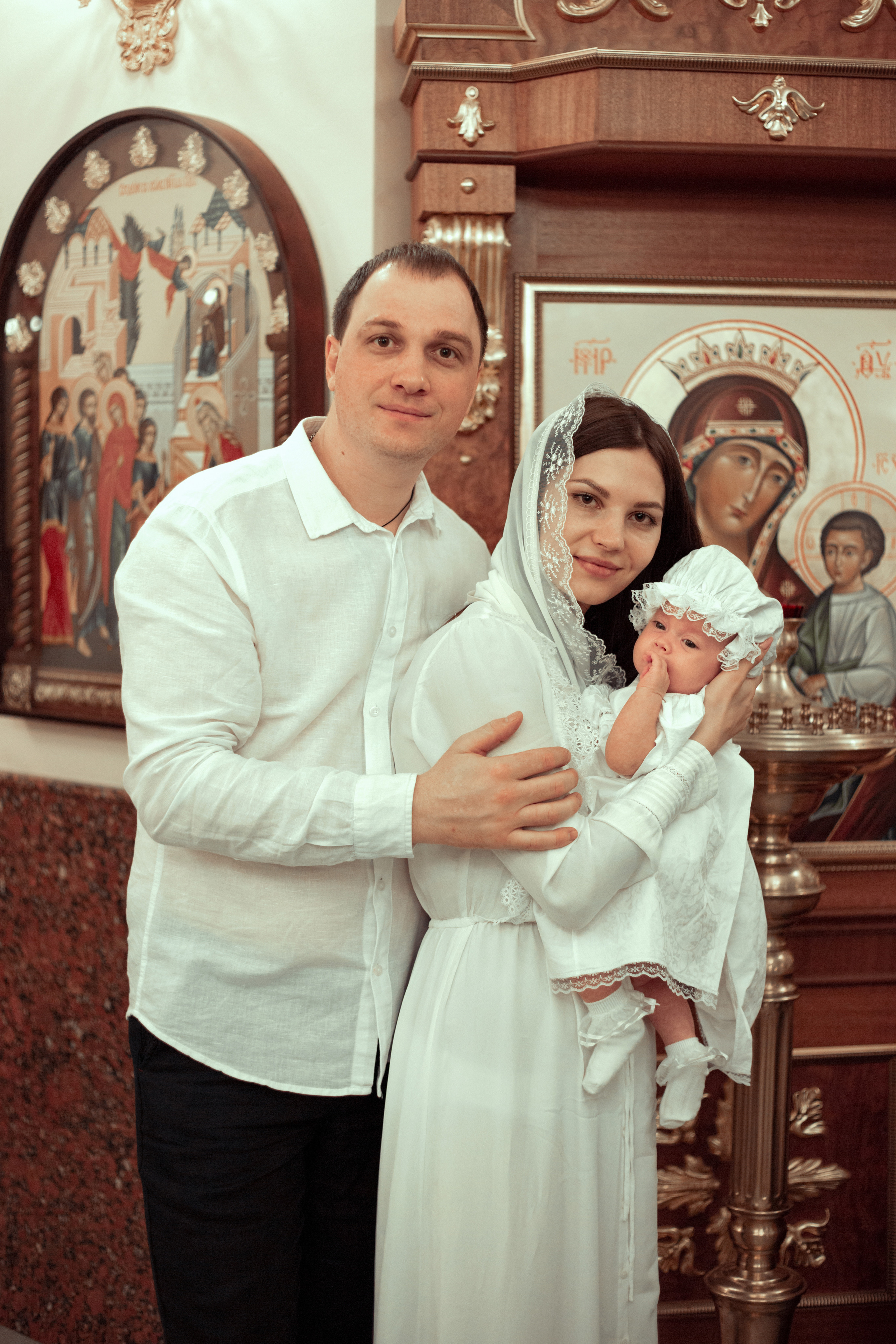 Крещение Варвары Храм Сергия Радонежского п. Ростоши. Фотограф новорожденных Оренбург Оксана Трофимова