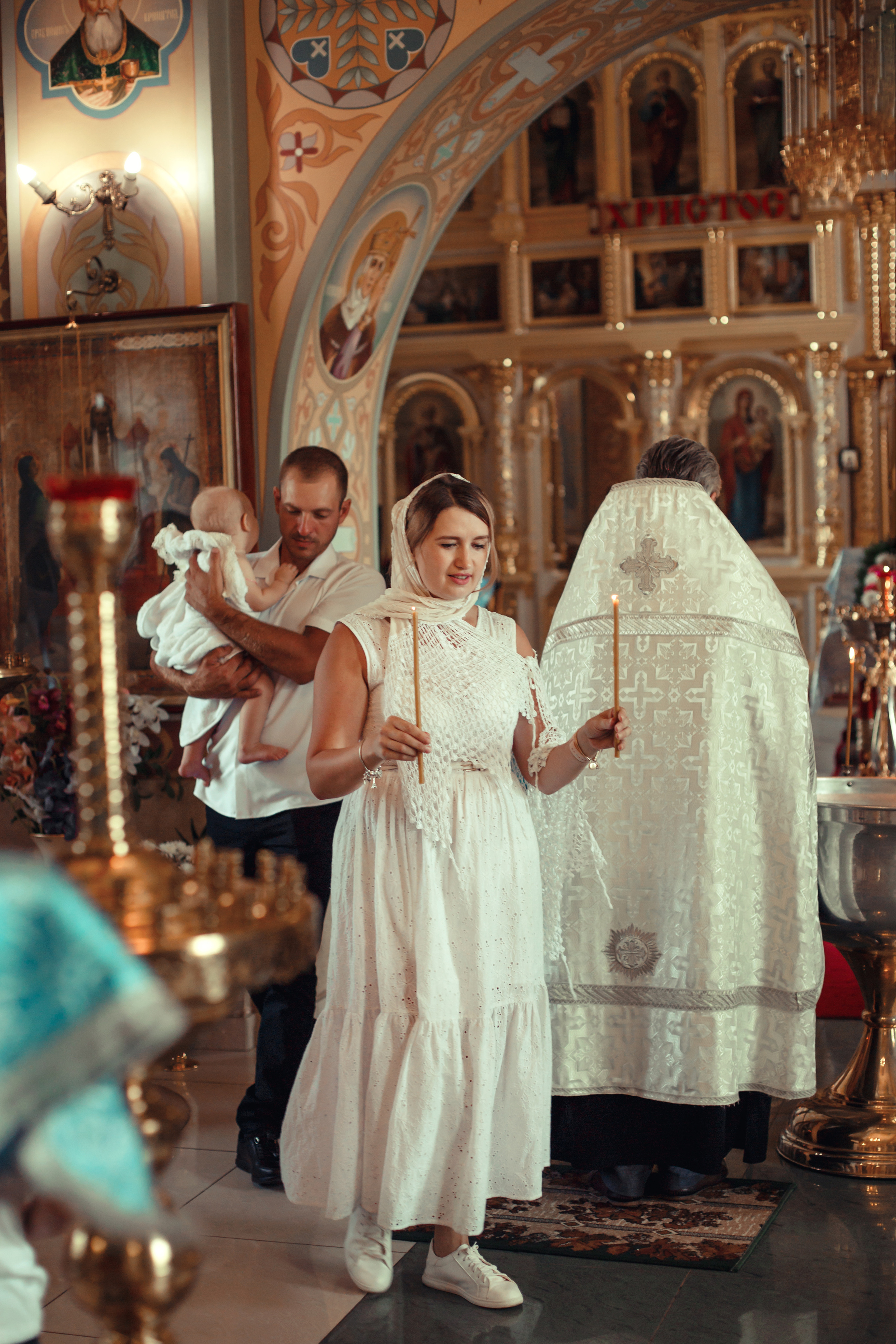Крещение Маргариты Храм Серафима Саровского п. Пригородный. Фотограф новорожденных Оренбург Оксана Трофимова