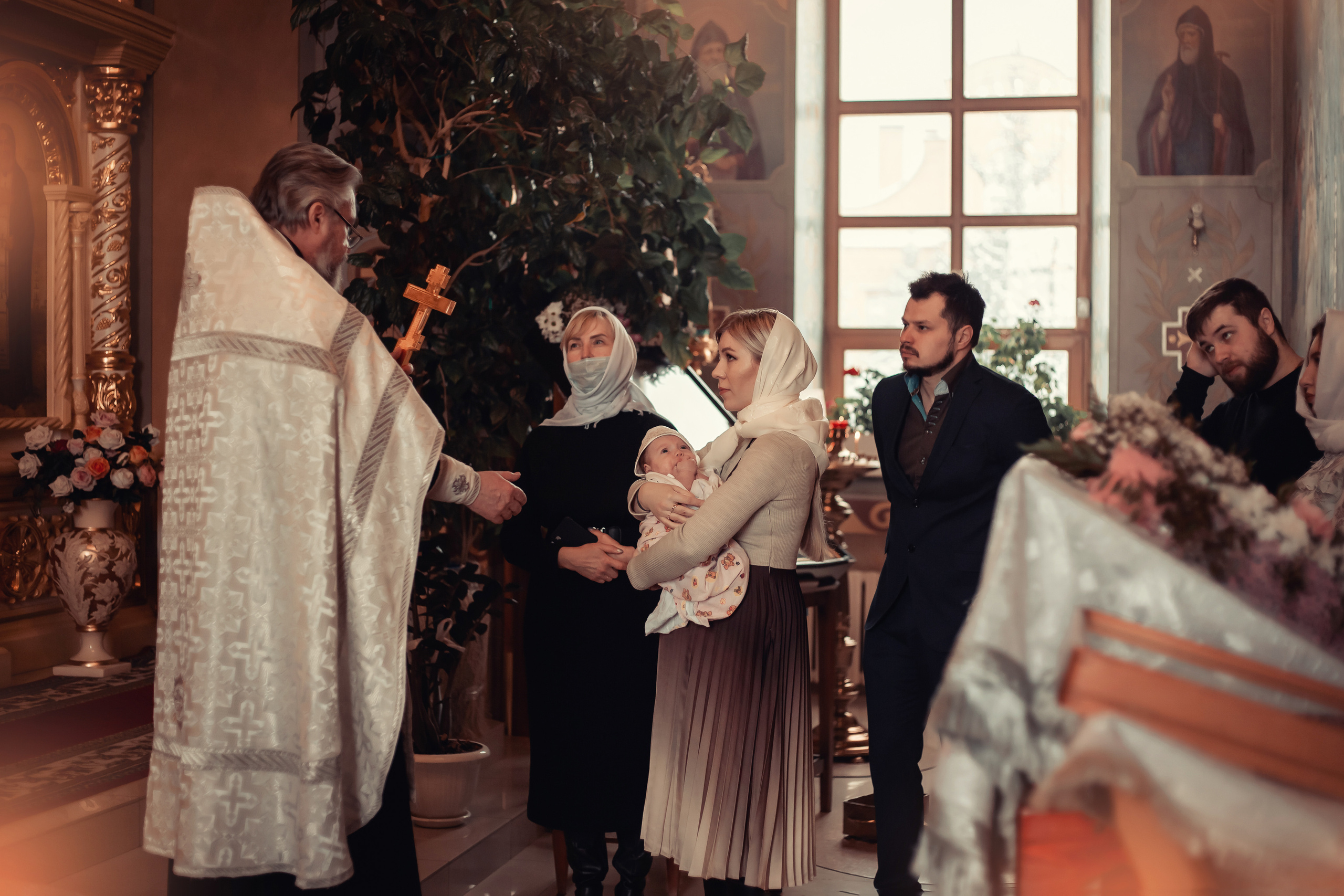 Крещение Миши Храм Серафима Саровского Пригородный. Фотограф новорожденных Оренбург Оксана Трофимова