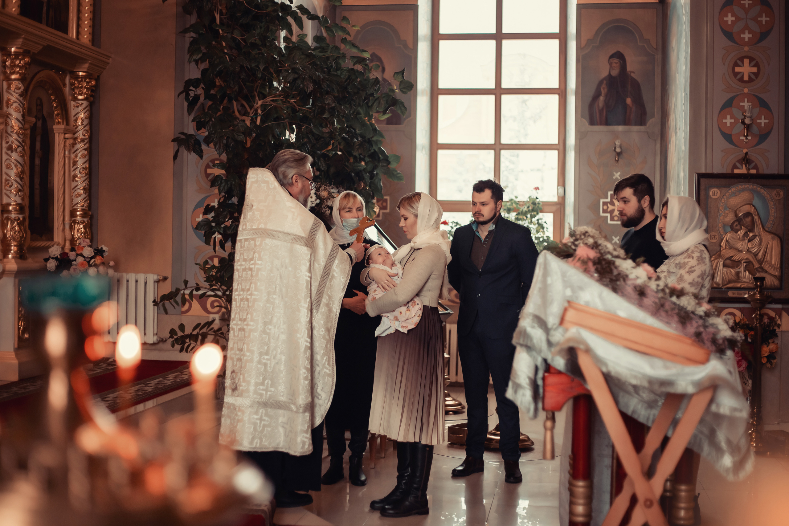 Крещение Миши Храм Серафима Саровского Пригородный. Фотограф новорожденных Оренбург Оксана Трофимова