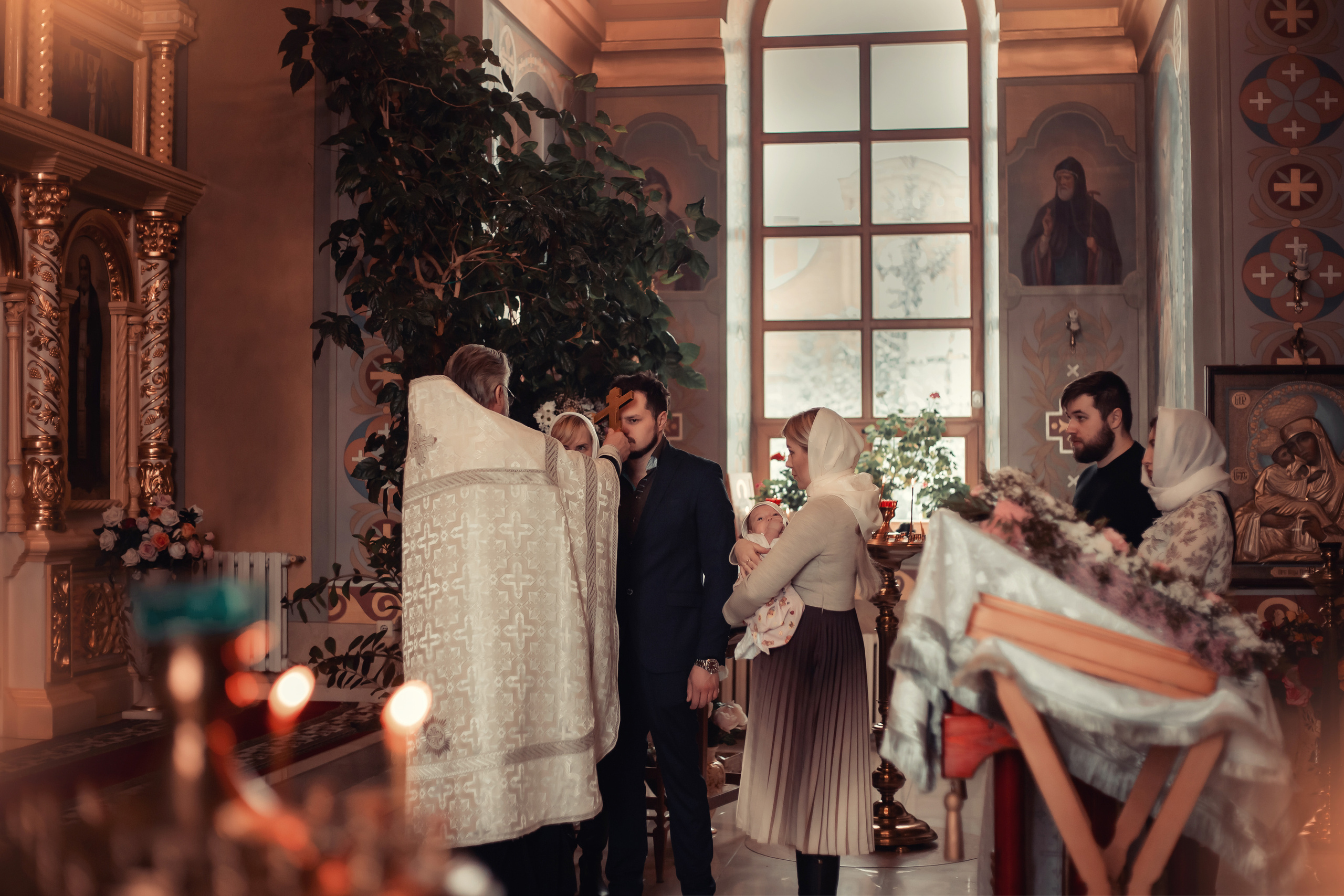 Крещение Миши Храм Серафима Саровского Пригородный. Фотограф новорожденных Оренбург Оксана Трофимова