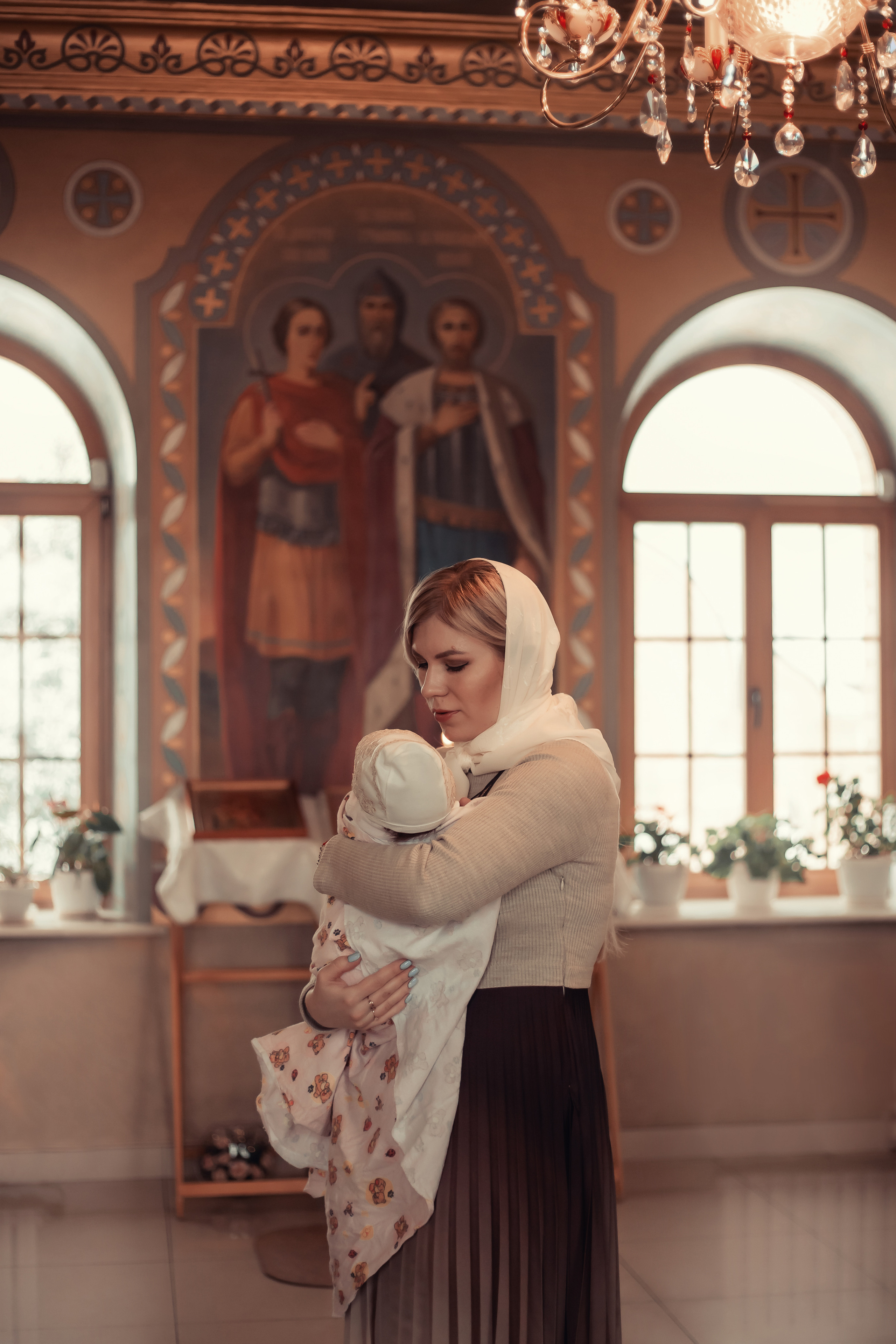 Крещение Миши Храм Серафима Саровского Пригородный. Фотограф новорожденных Оренбург Оксана Трофимова