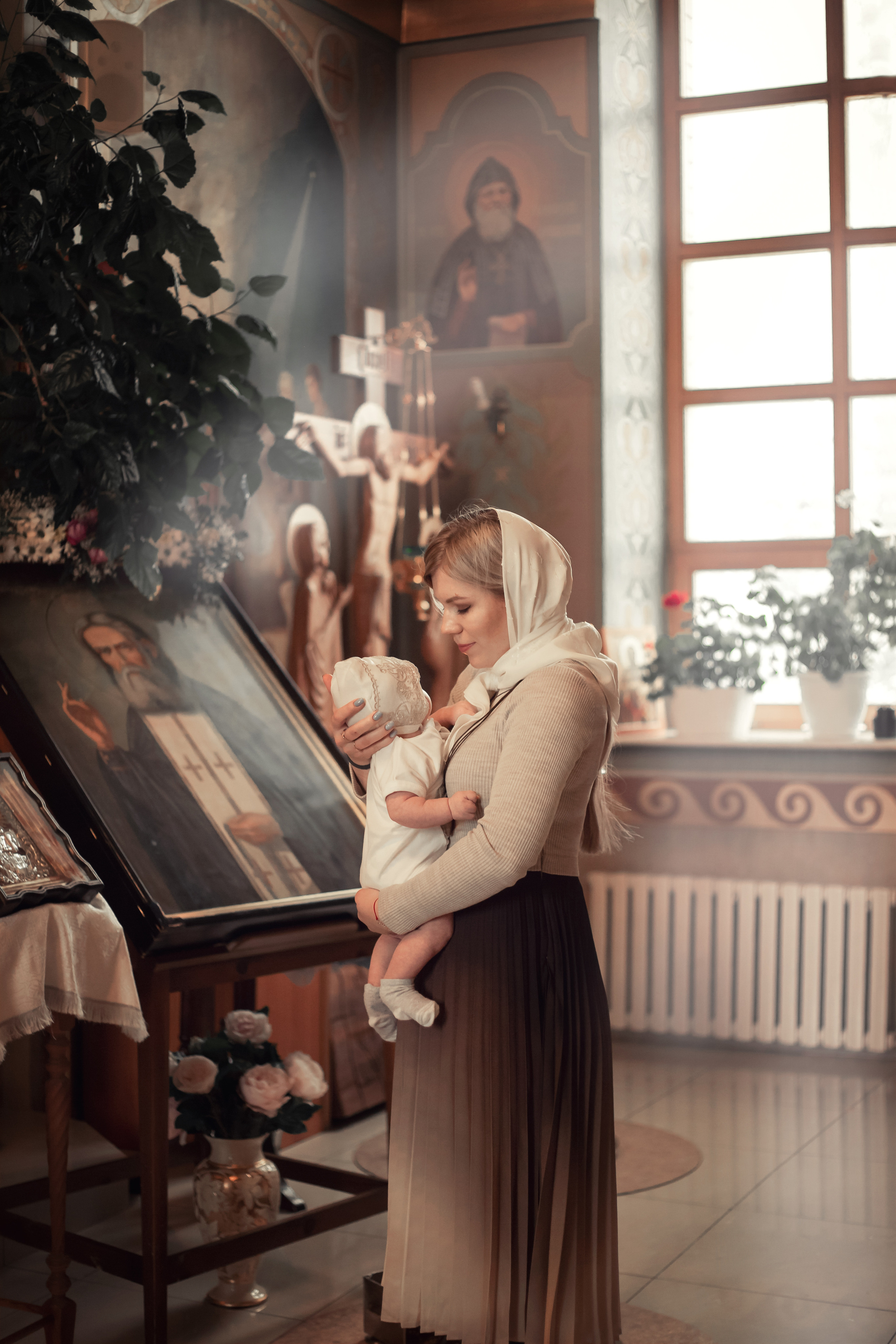 Крещение Миши Храм Серафима Саровского Пригородный. Фотограф новорожденных Оренбург Оксана Трофимова