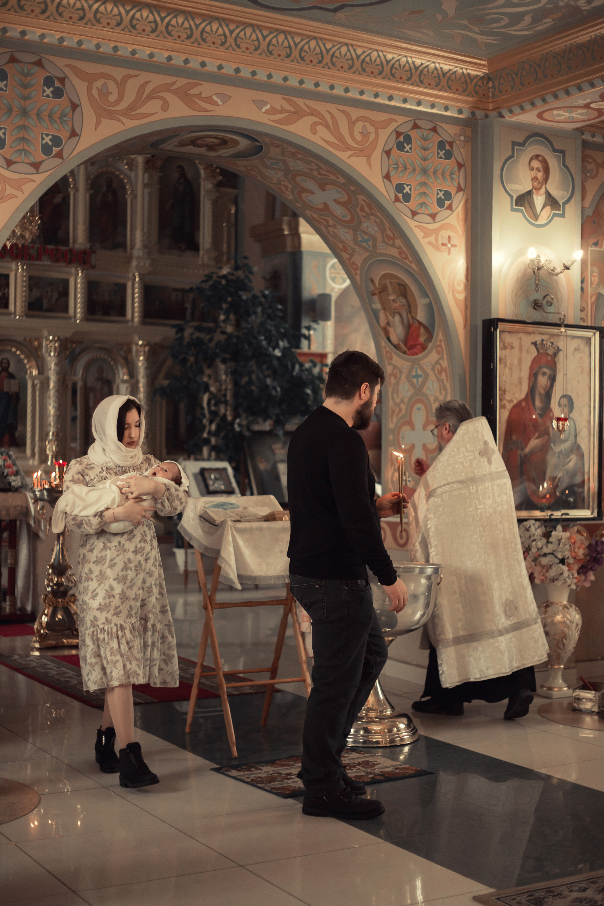 Крещение Миши Храм Серафима Саровского Пригородный. Фотограф новорожденных Оренбург Оксана Трофимова