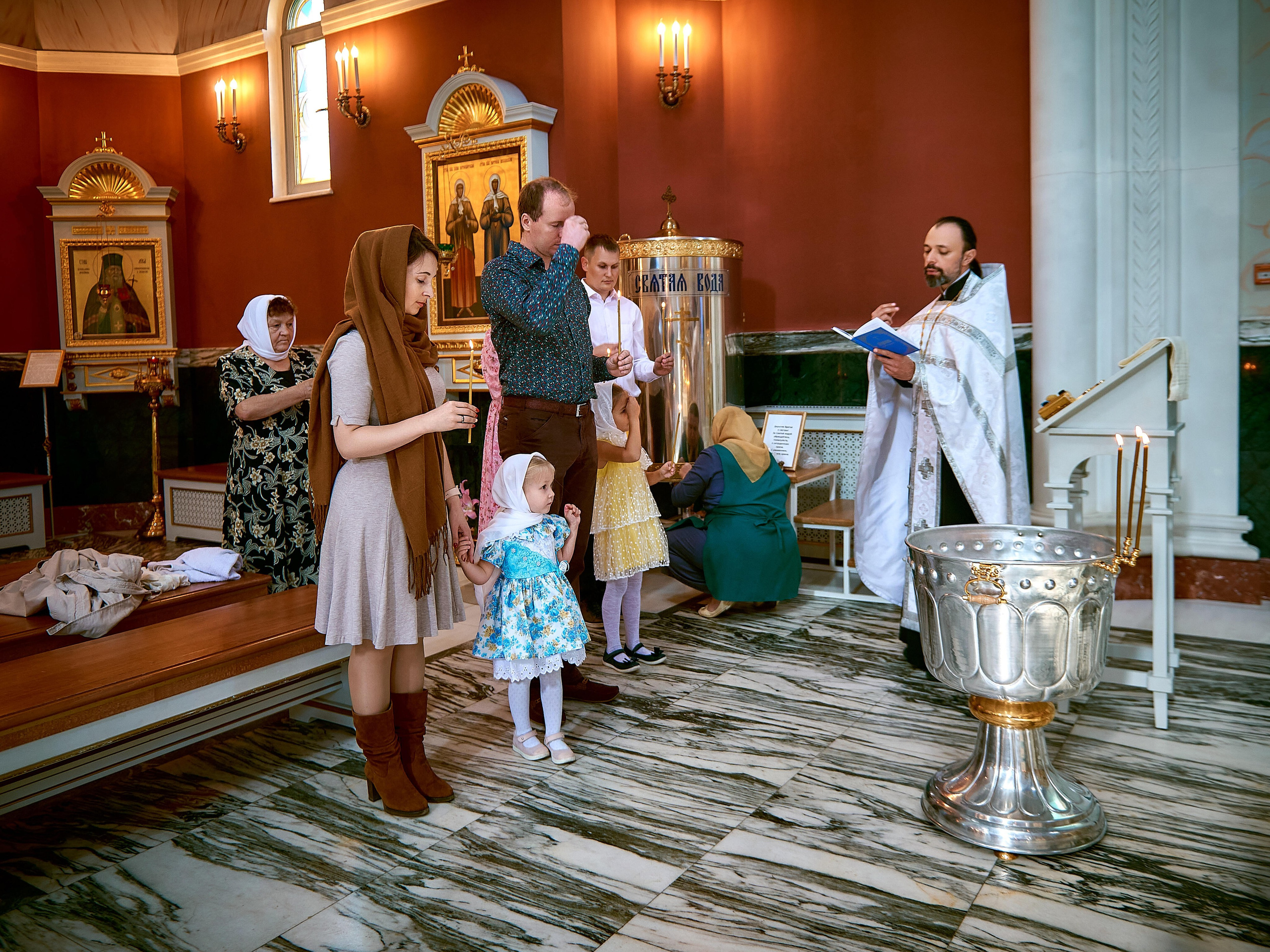 Крещение Кристины | Храм «Спас на Каменке». Свадебный фотограф в Санкт-Петербурге Славин Денис