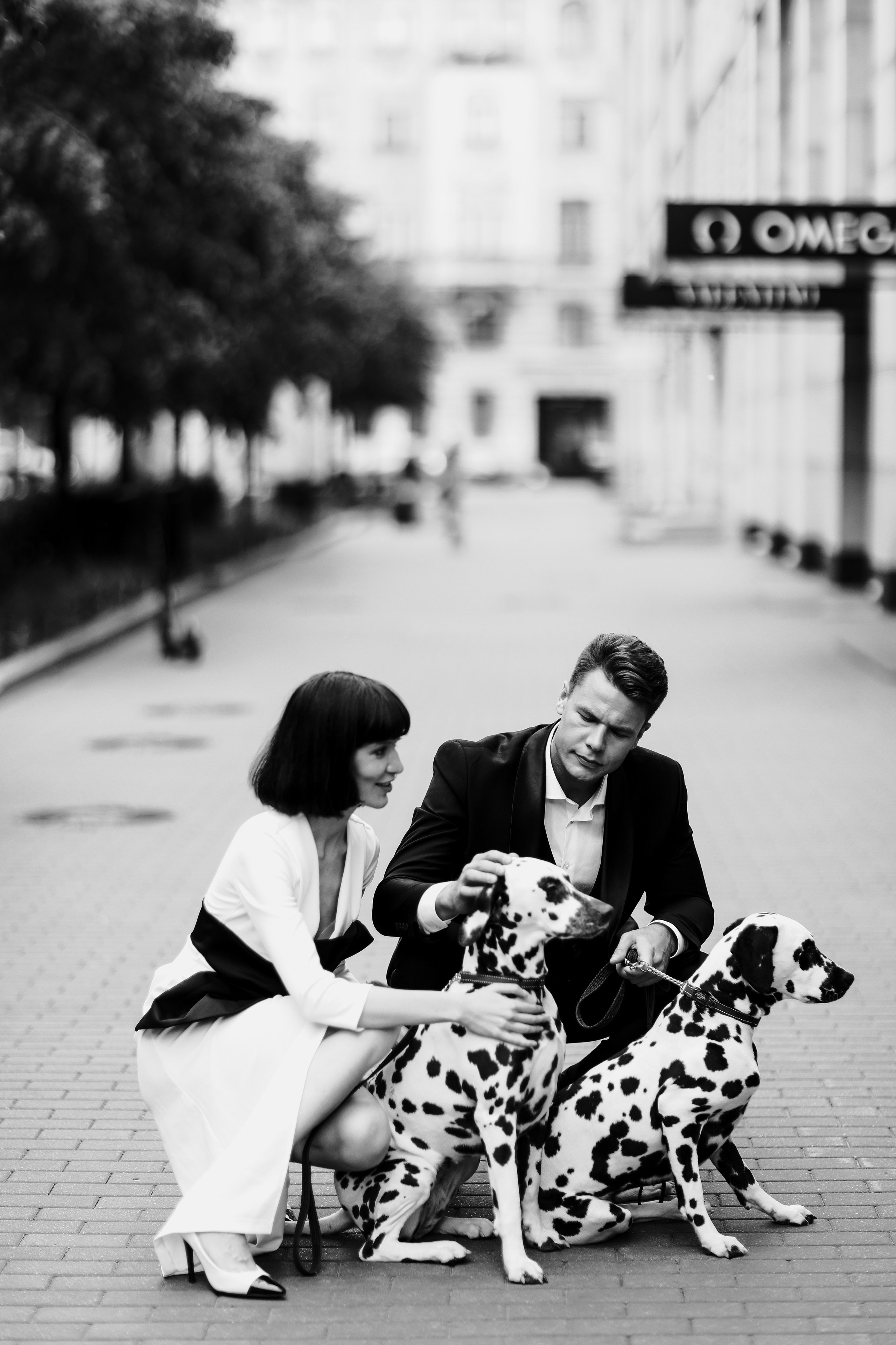 Свадебная прогулка с далматинцами. Свадебный и love story фотограф в Санкт-Петербурге (Спб) Natali Iva