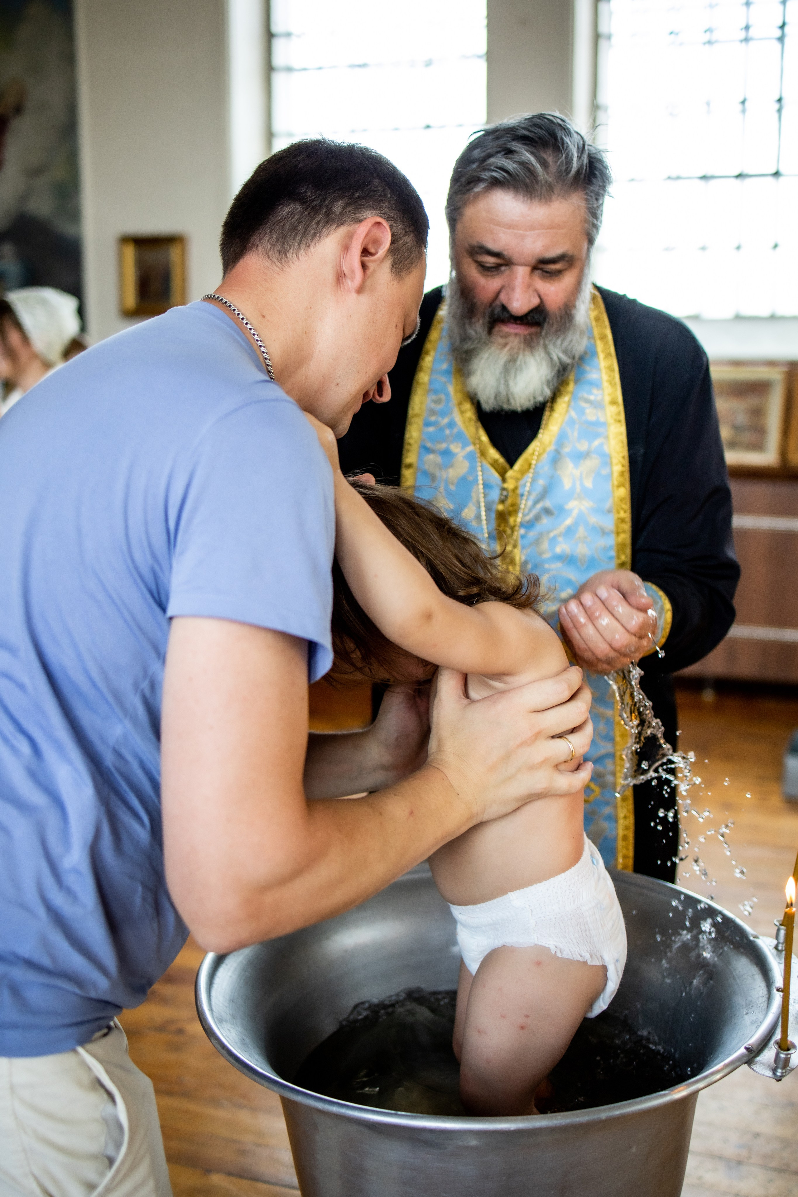 Таинство Крещения Евы, Арины и Дарьи. Фотограф Надежда Лукьянова