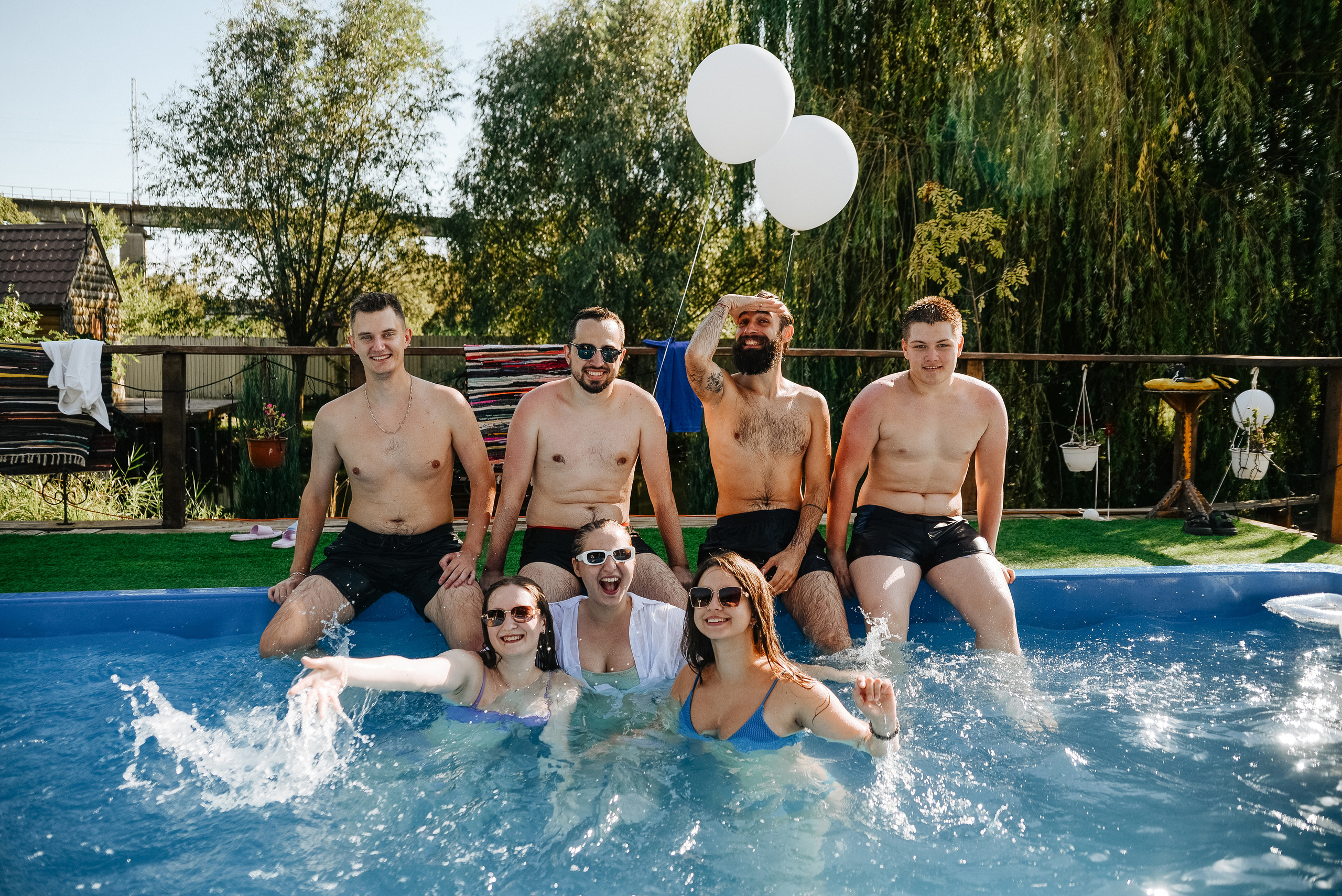 White party у бассейна. Свадебный и семейный фотограф Ростов-на-Дону Евгения Борисова