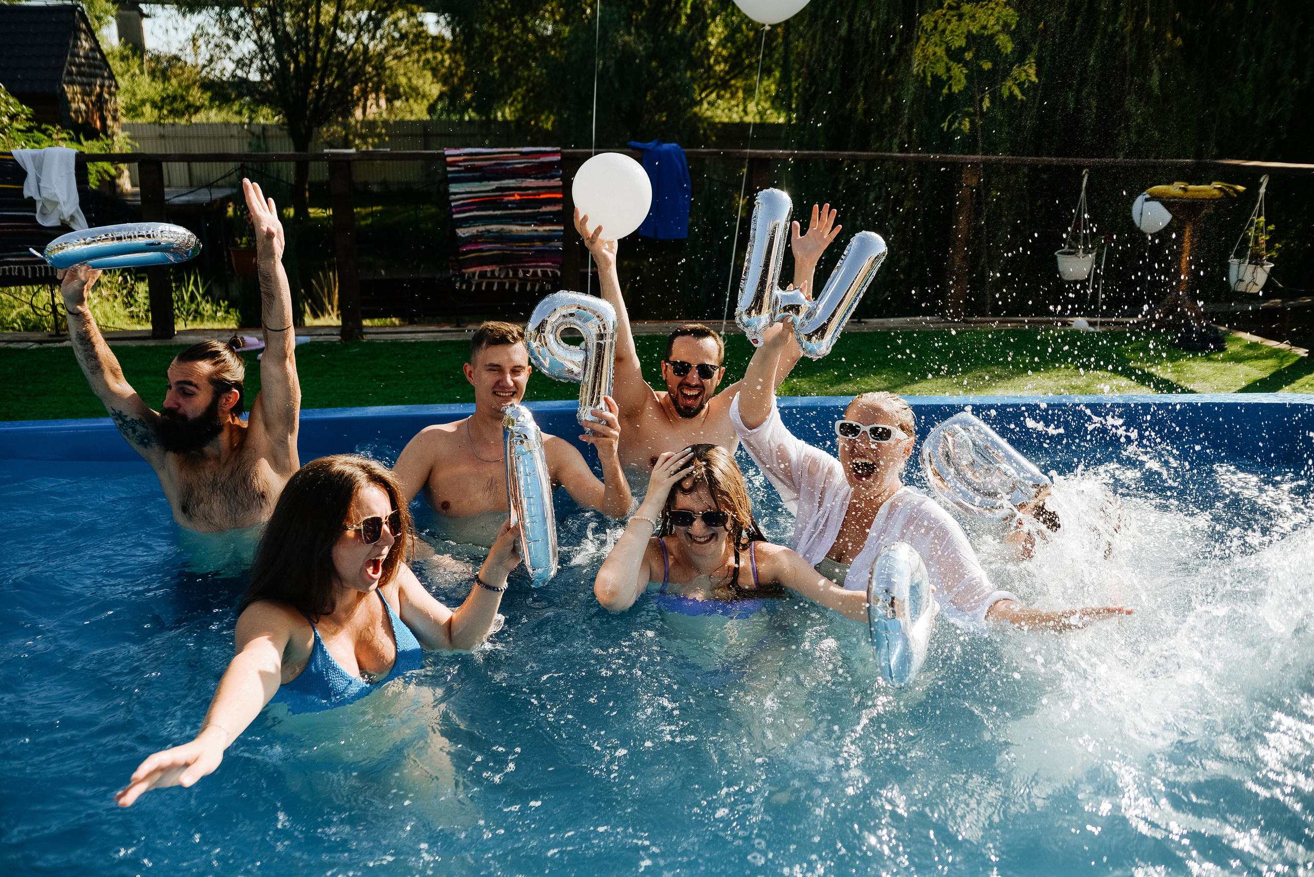 White party у бассейна. Свадебный и семейный фотограф Ростов-на-Дону Евгения Борисова