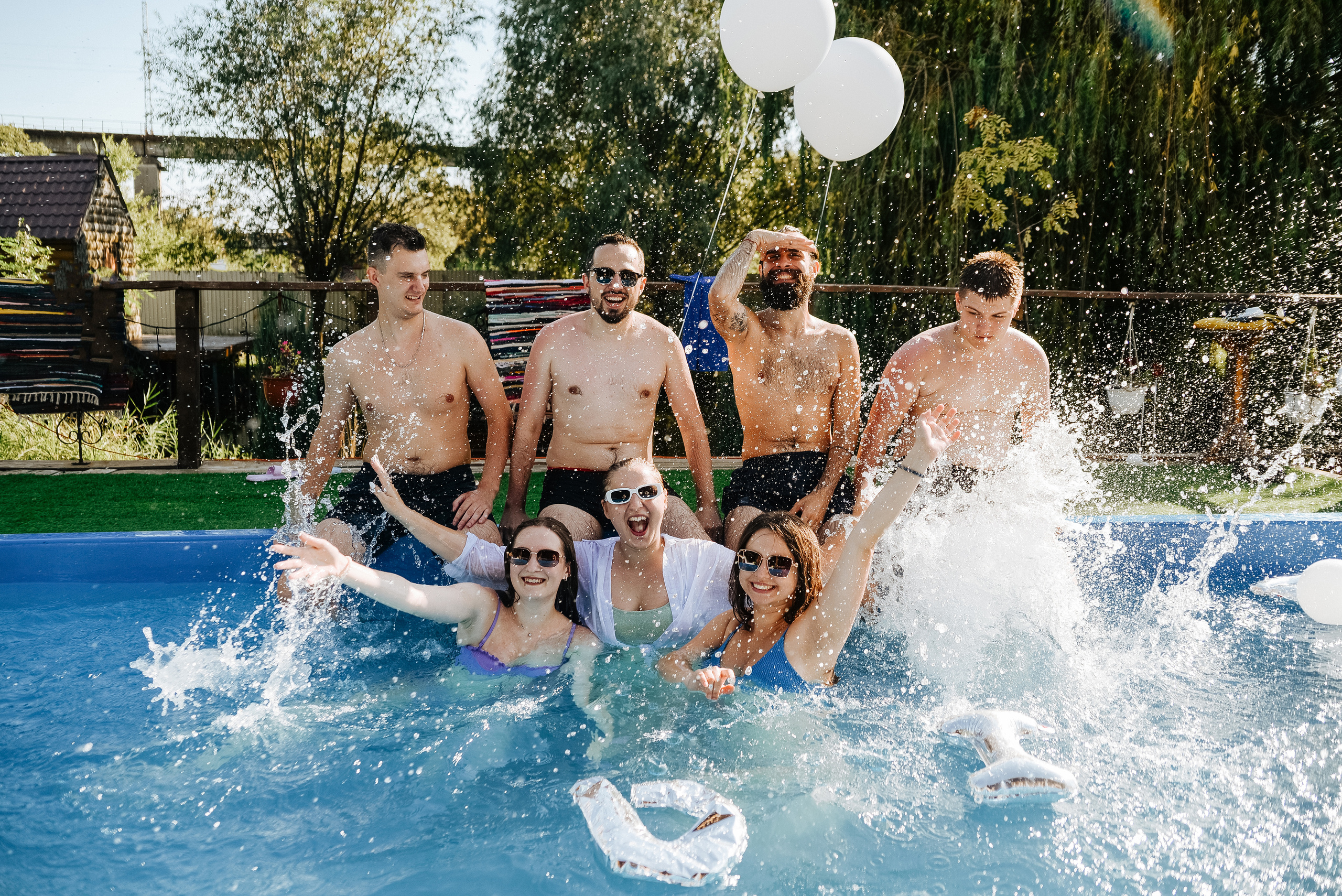 White party у бассейна. Свадебный и семейный фотограф Ростов-на-Дону Евгения Борисова