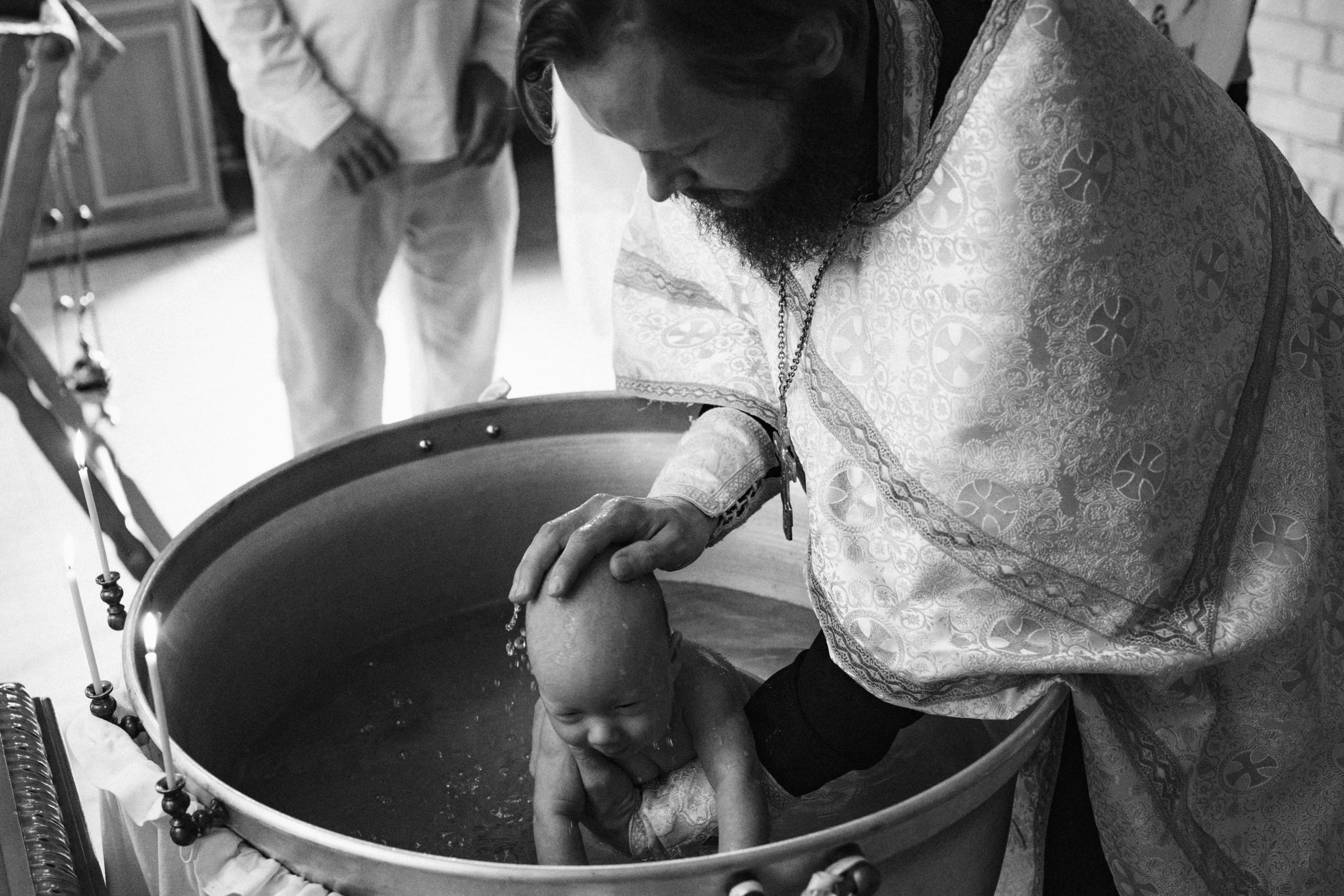 Таинство Крещения Ивана в Церкви Архангела Михаила. Детский и семейный фотограф в Пушкино, Мытищи, Москва Сергеева Светлана