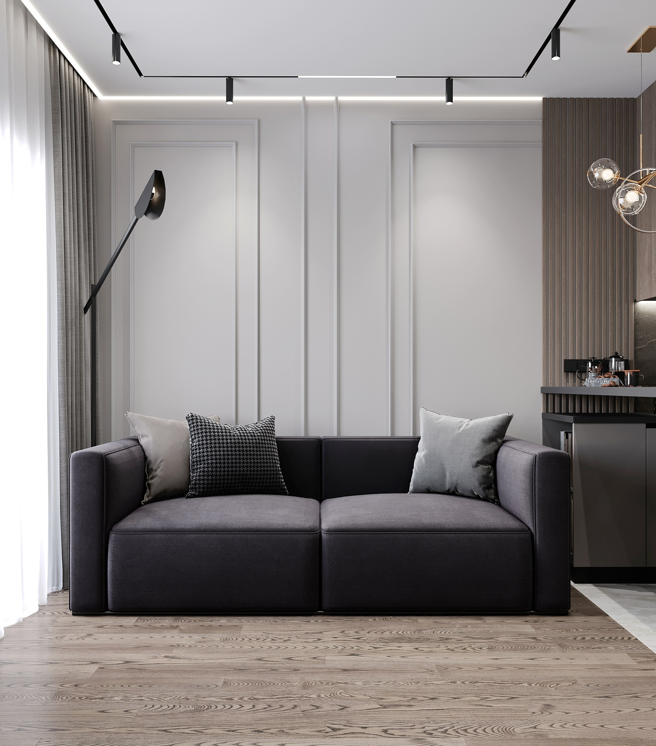 Студия 45 м². 3Д-Визуализация Наталья Макогонова