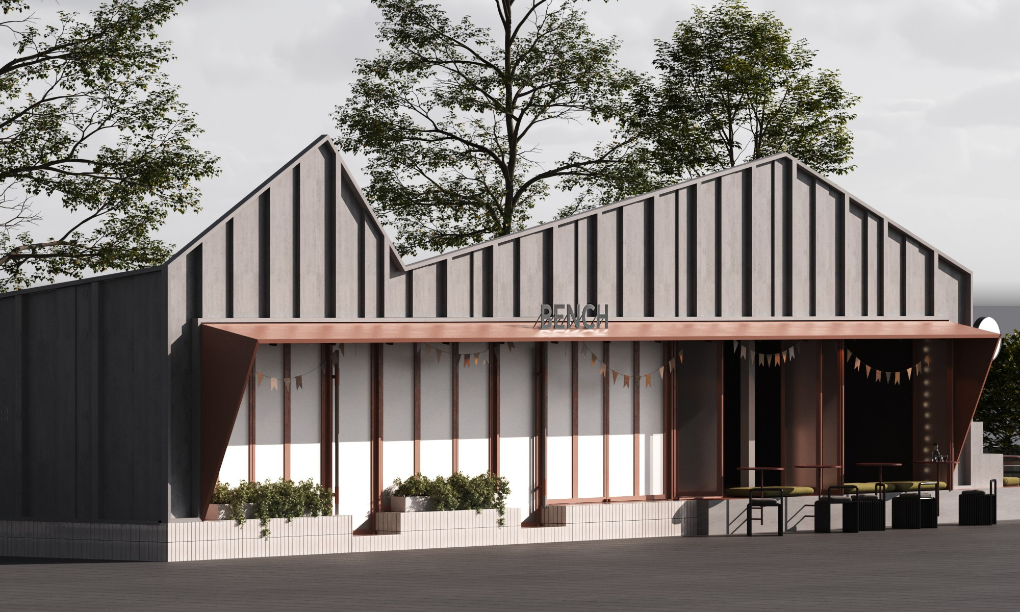 173. Cafe Krasnogorsk \ Фасад. Finoarte-portfolio