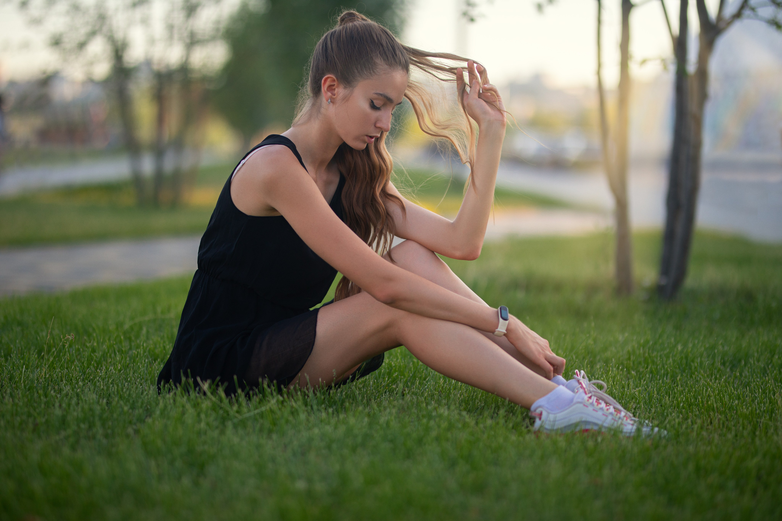 Летняя съемка с Дианой на берегу реки