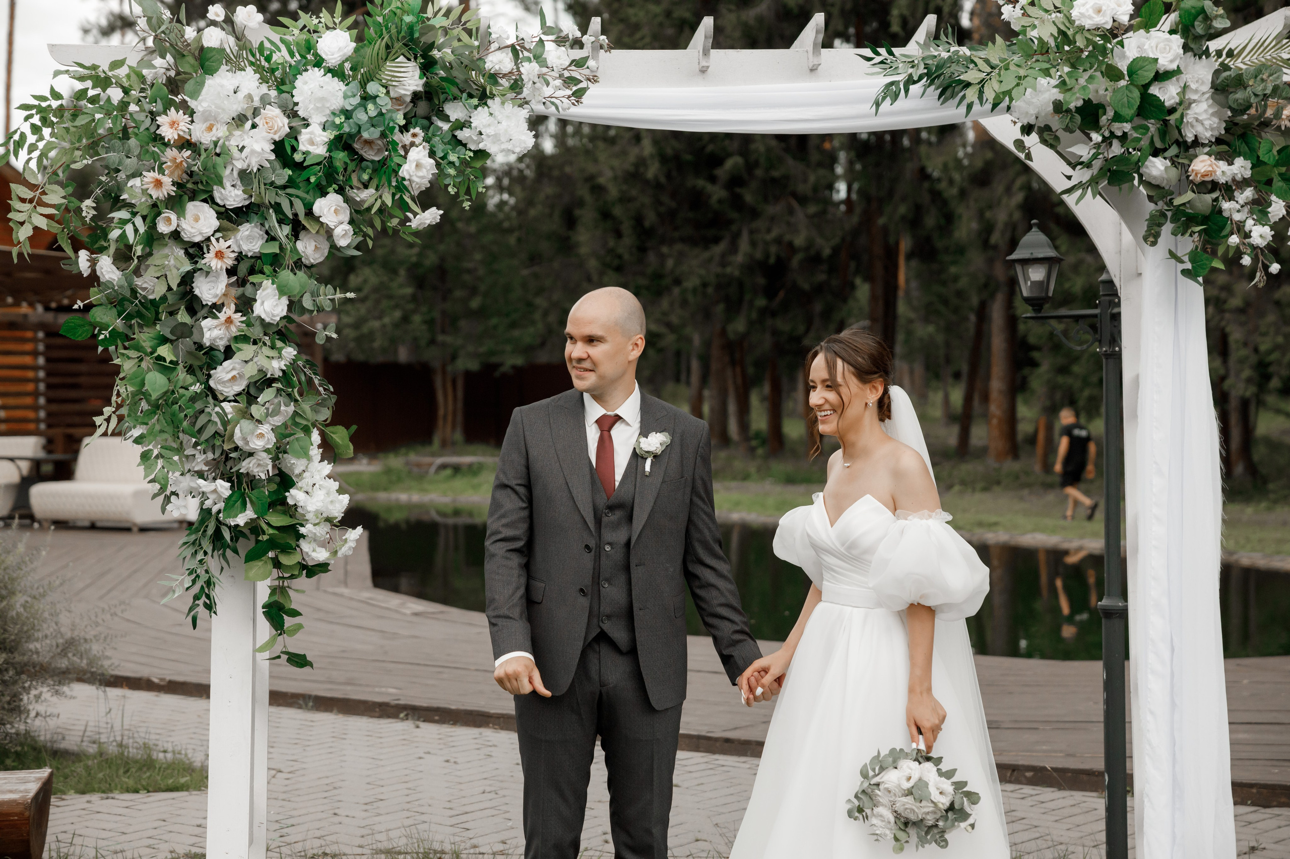 Полина и Дмитрий, загородный клуб «Барин», ЗАГС в г. Пушкино. Свадебный и репортажный фотограф (Москва, Королев и другие)