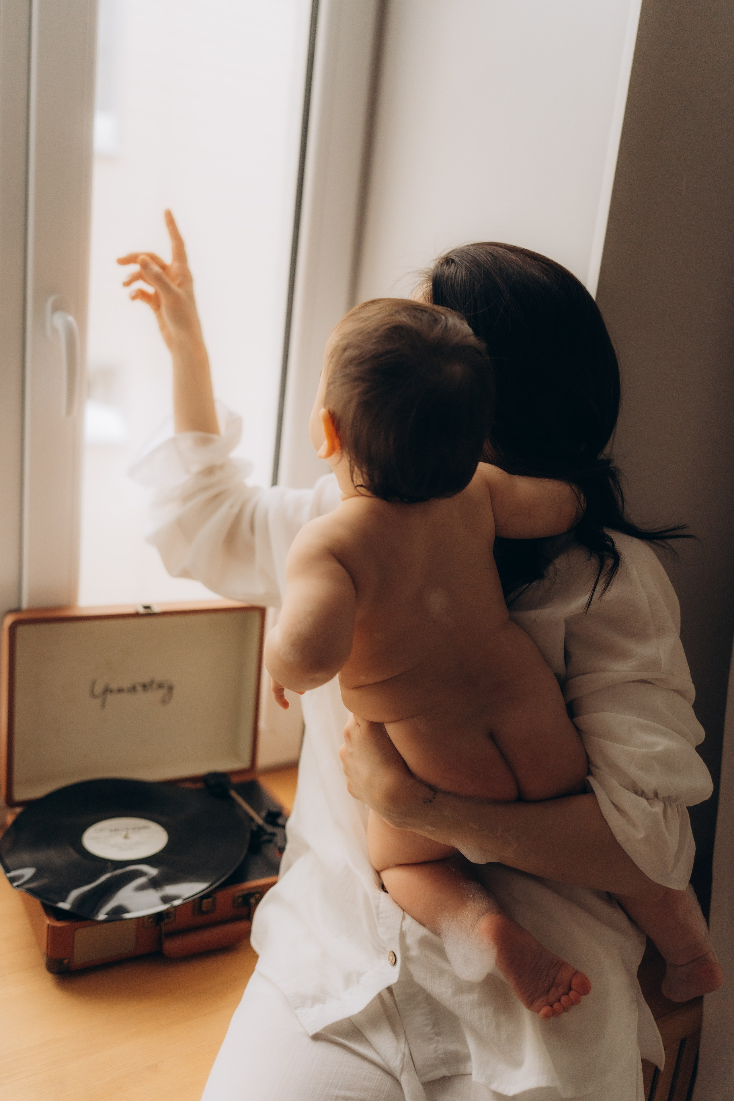 Мама с дочкой, банные процедуры. Семейный фотограф в Казани