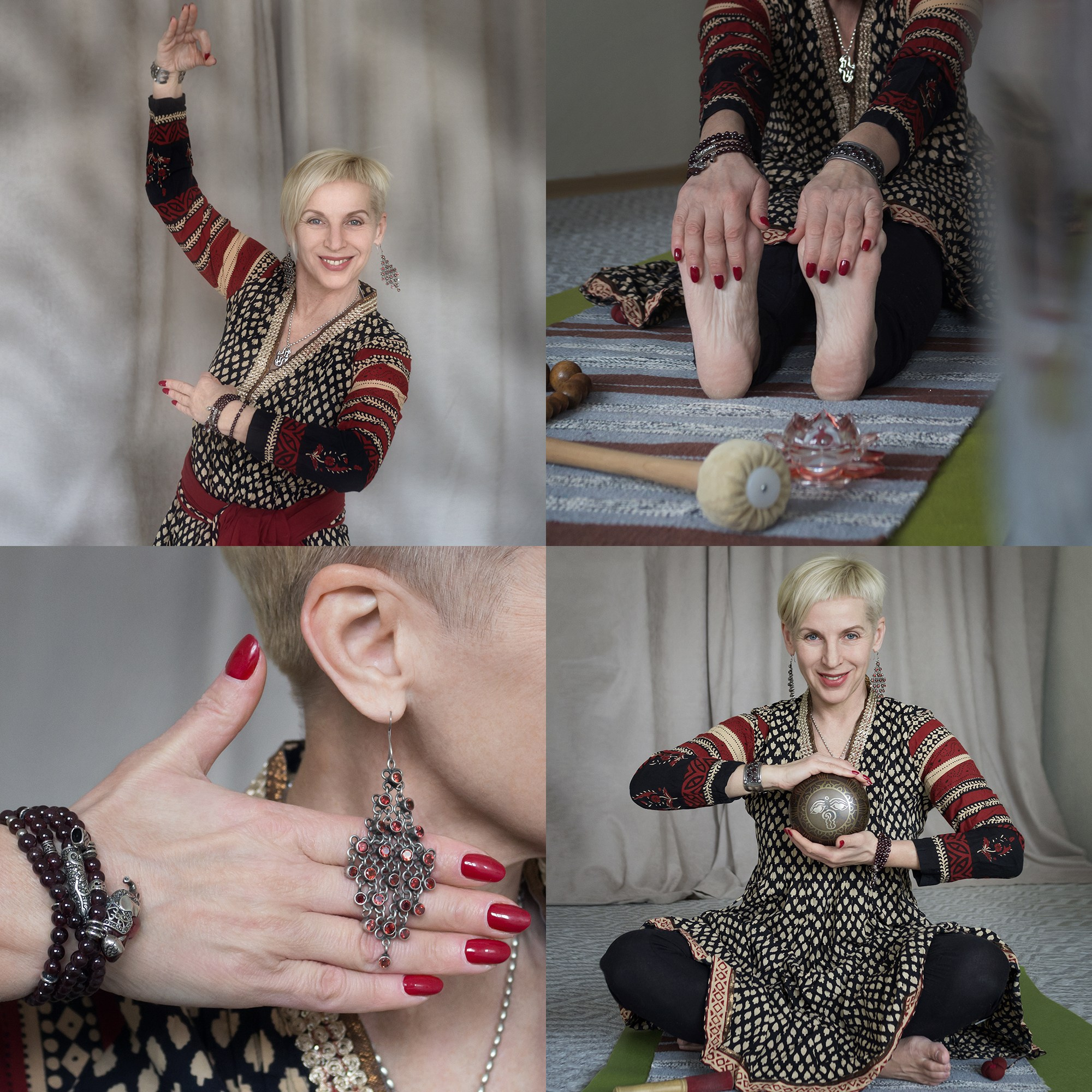 Контент съемка в Хабаровске для инструктора по йоге. Крупные портреты, детали, аксессуары, предметы интерьера студии йоги.