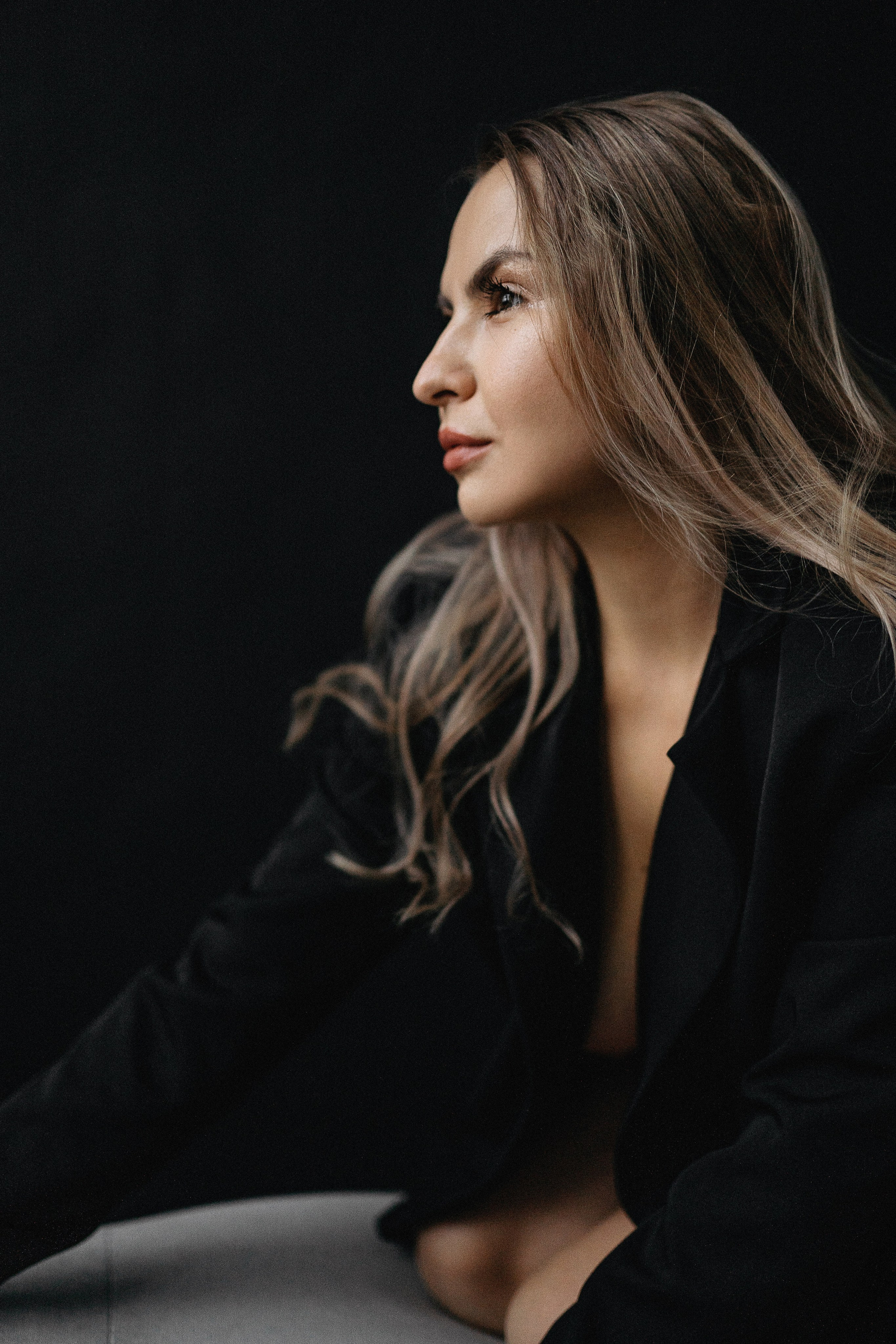 Марина в студии. Портретный фотограф в Москве Ольга Акушко