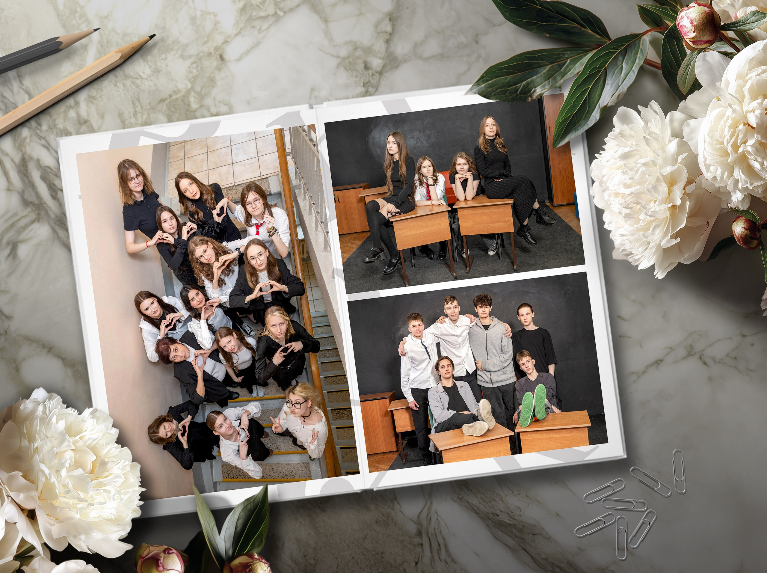 Дизйн черное и белое. Выпускные альбомы в Подольске Москве и МО