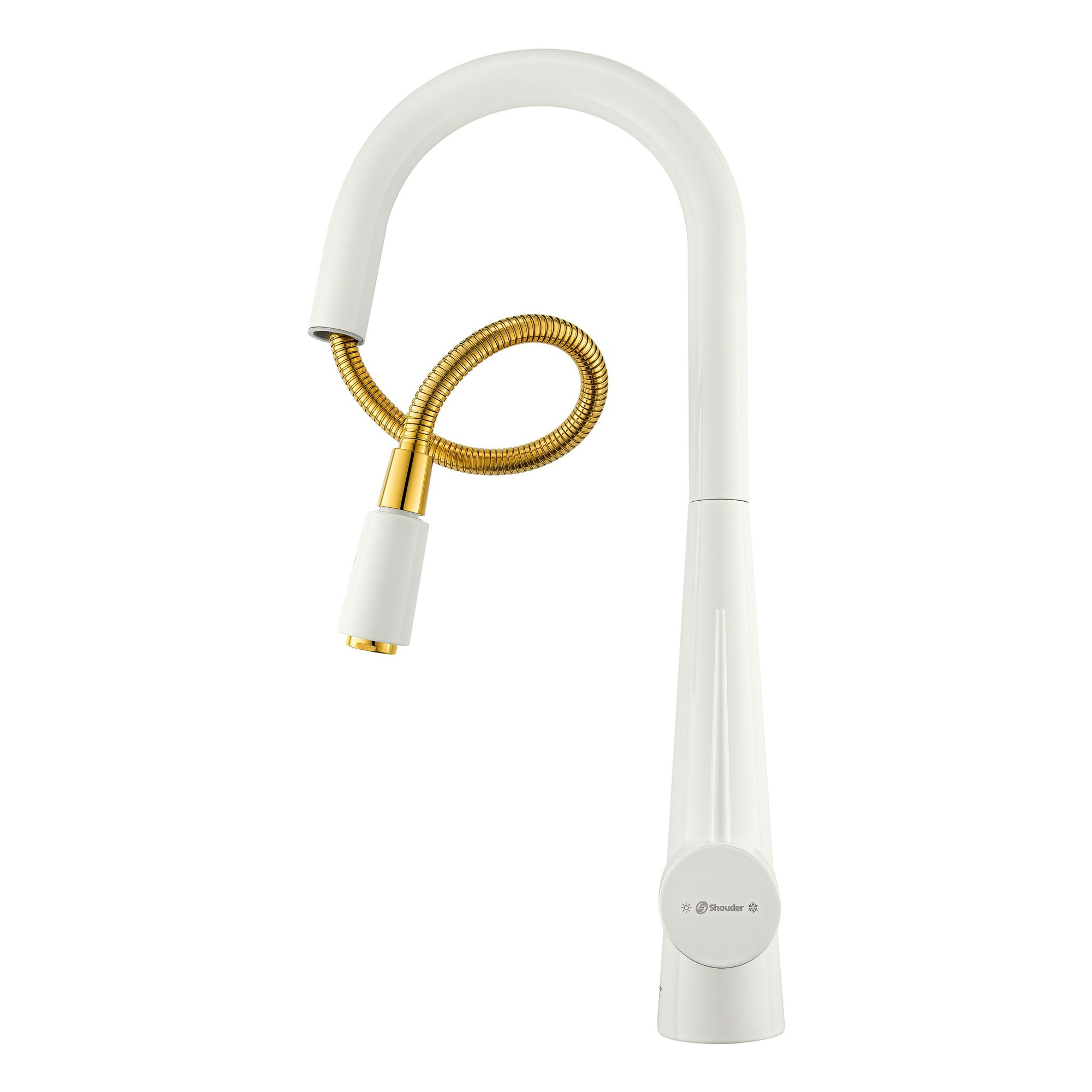 Смеситель для кухни с выдвижным гибким изливом