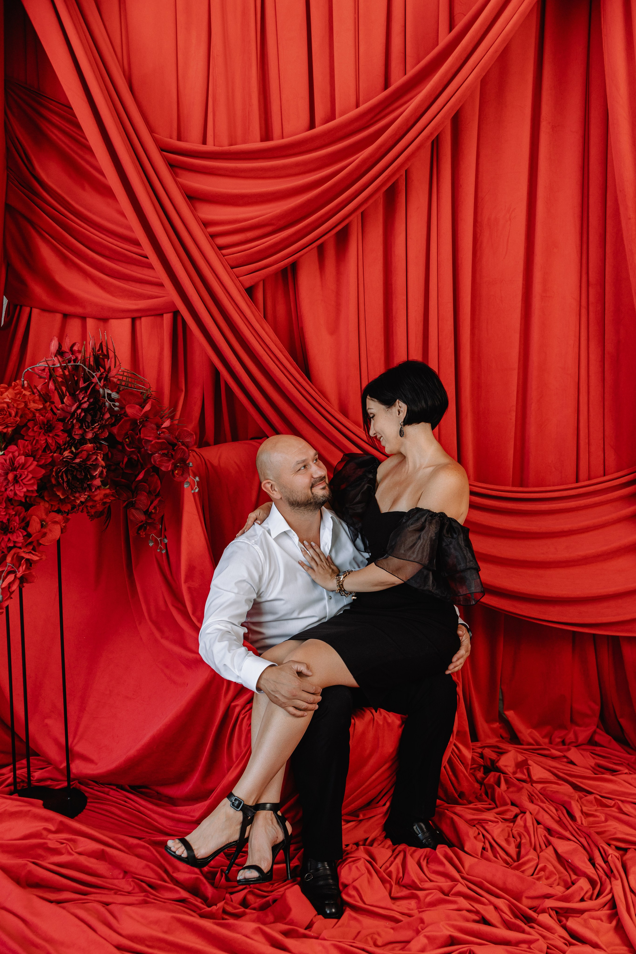 Евгения, Михаил и Дарина и собачка Чарли. Фотограф Воронеж Варвара