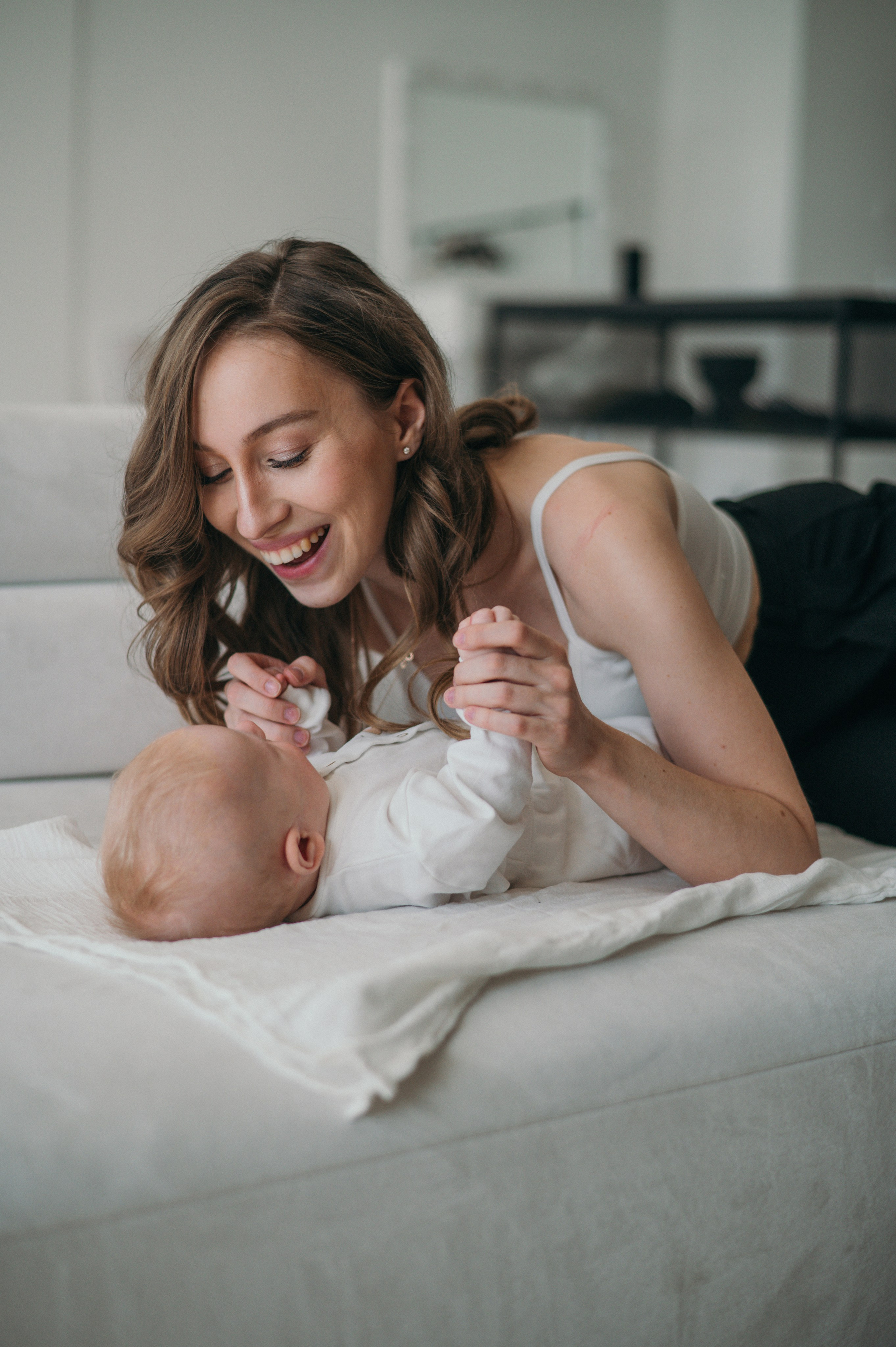 Семейная Фотосессия с малышом в студии. Фотограф Москва