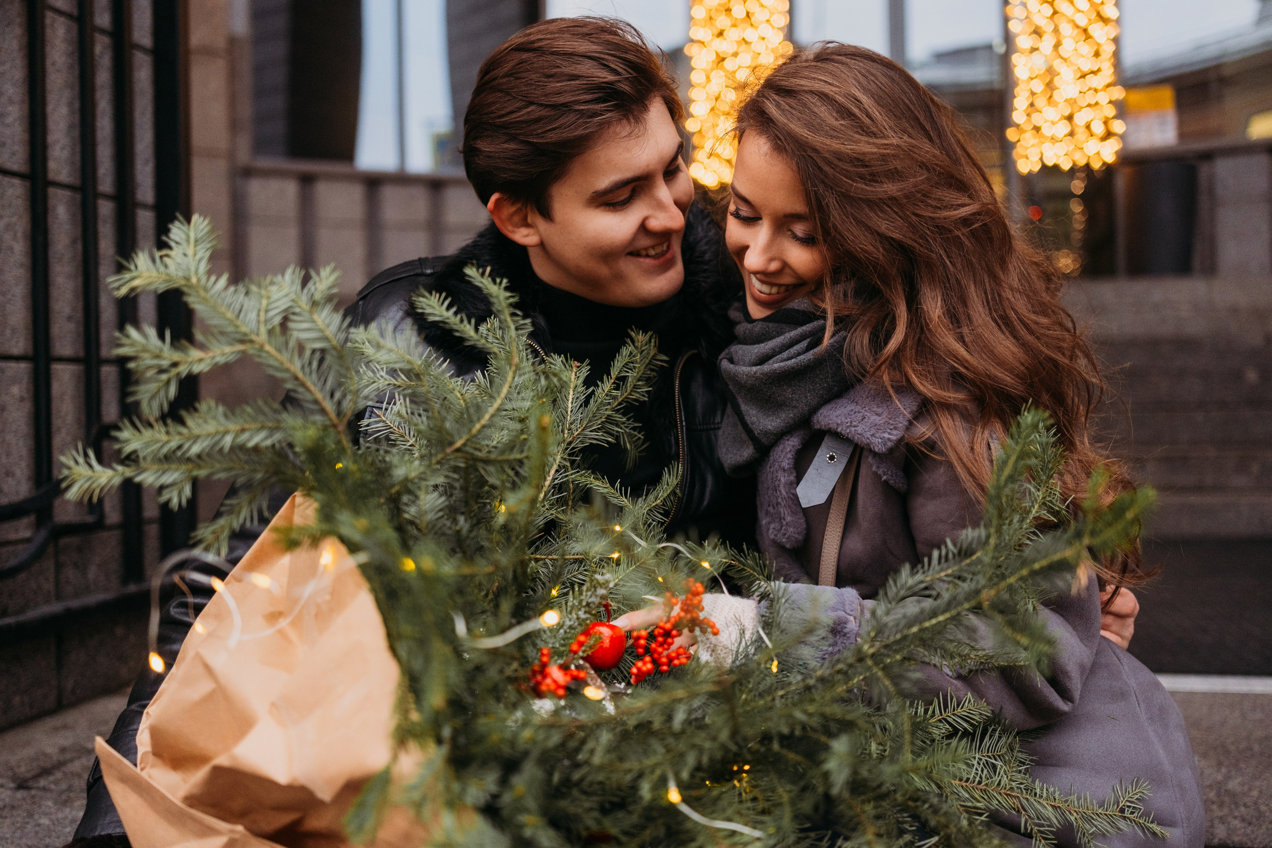 Аня и Даня: новогодняя прогулка. Семейный и детский фотограф в Санкт-Петербурге