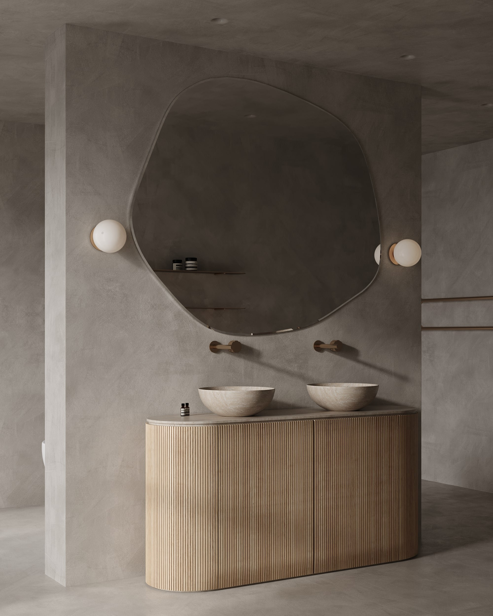 House on the coast. Interior visualization