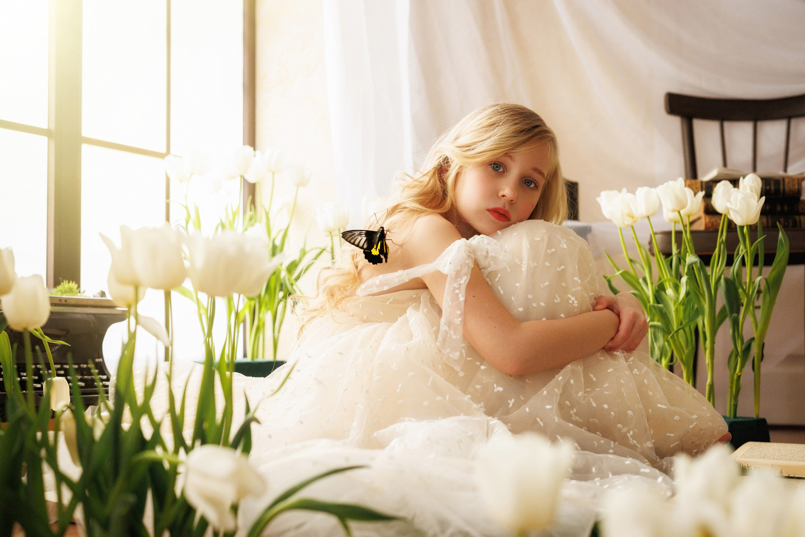 Фотосессия с живыми тропическими бабочками. Семейный и детский фотограф в Краснодаре Анна Трашкова