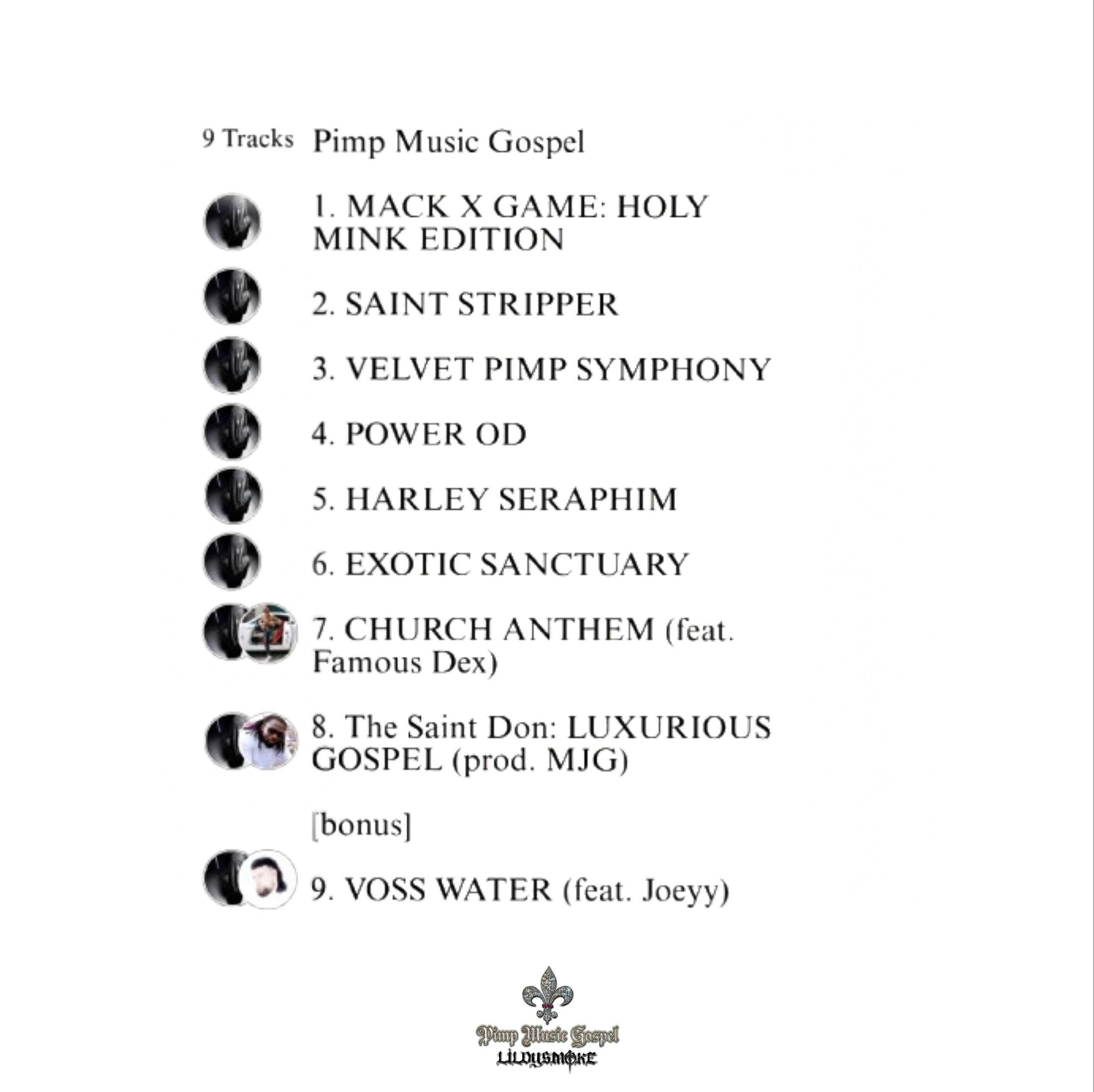 LILDYSMOKE - Pimp Music Gospel (MIXTAPE) 😅28 DEC 2025 (12/28/2025)NOW 28 JAN 20261. MACK X GAME: HOLYMINK EDITION2. SAINT STRIPPER3. VELVET PIMP SYMPHONY4. POWER OD5. HARLEY SERAPHIM6. EXOTIC SANCTUARY7. CHURCH ANTHEM (feat.Famous Dex)8. The Saint Don: LUXURIOUSGOSPEL (prod. MJG)[bonus]9. VOSS WATER (feat. Joeyy)Hip-Hop / Trap 😅Rec by @svetochrec, @labrecords_studio, @fontanka_records#lildysmoke #pimp #pimpmusicgospel #vampire #album #songs #song #trap #hiphop #vinyl #cd #audio #style #djsmokey #joeyy #kp #tisakorean #famousdex #music #mixtape #new #hot #streetstyle #worldwide #goth https://band.link/Pimpmusicgospel