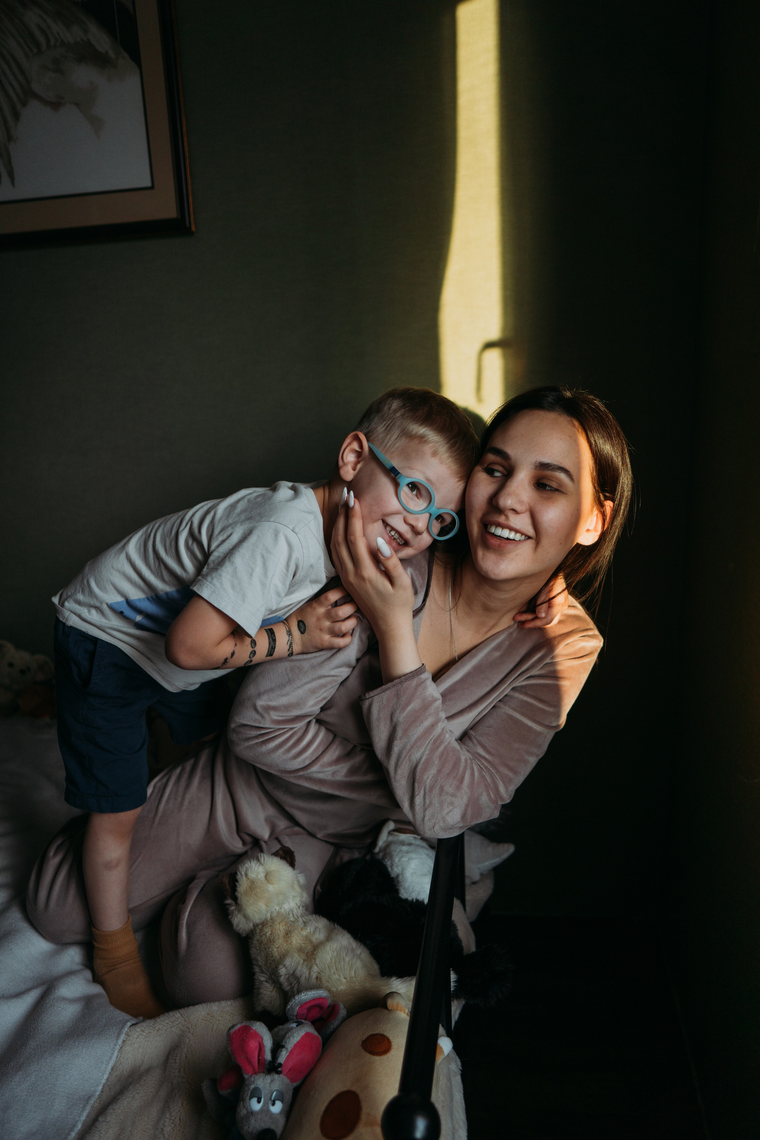 Съемка с активным ребенком (Платон и Саша). Семейный домашний фотограф в Барнауле Мария Лобастова