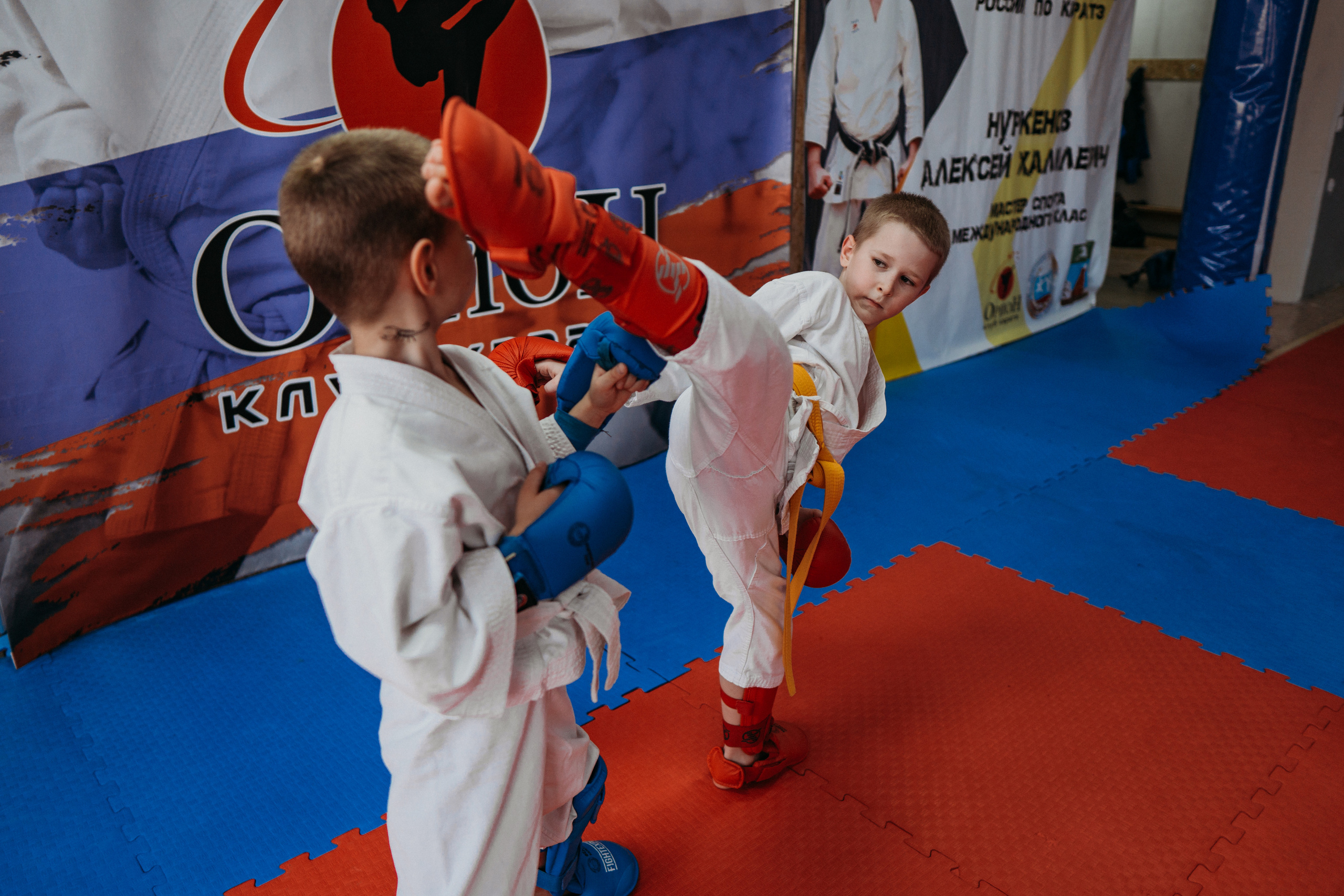 Тренировка каратистов. Семейный домашний фотограф в Барнауле Мария Лобастова