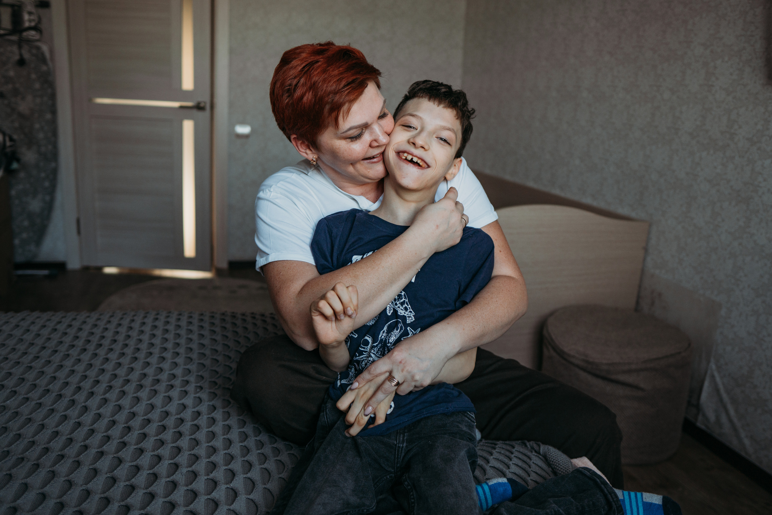 Большая семья с подростками и особенным ребенком (Ольга и ее дети). Семейный домашний фотограф в Барнауле Мария Лобастова