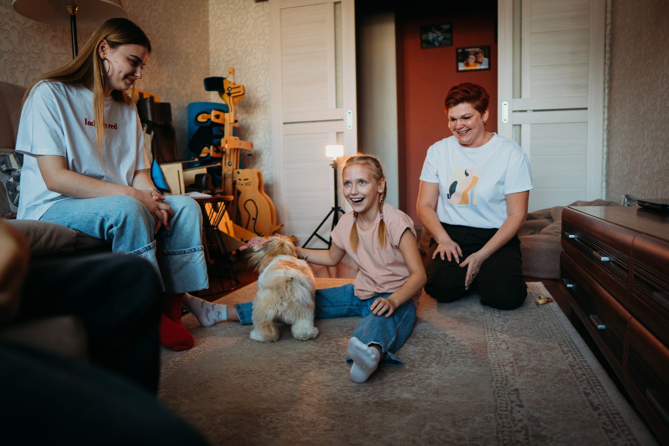 Большая семья с подростками и особенным ребенком (Ольга и ее дети). Семейный домашний фотограф в Барнауле Мария Лобастова