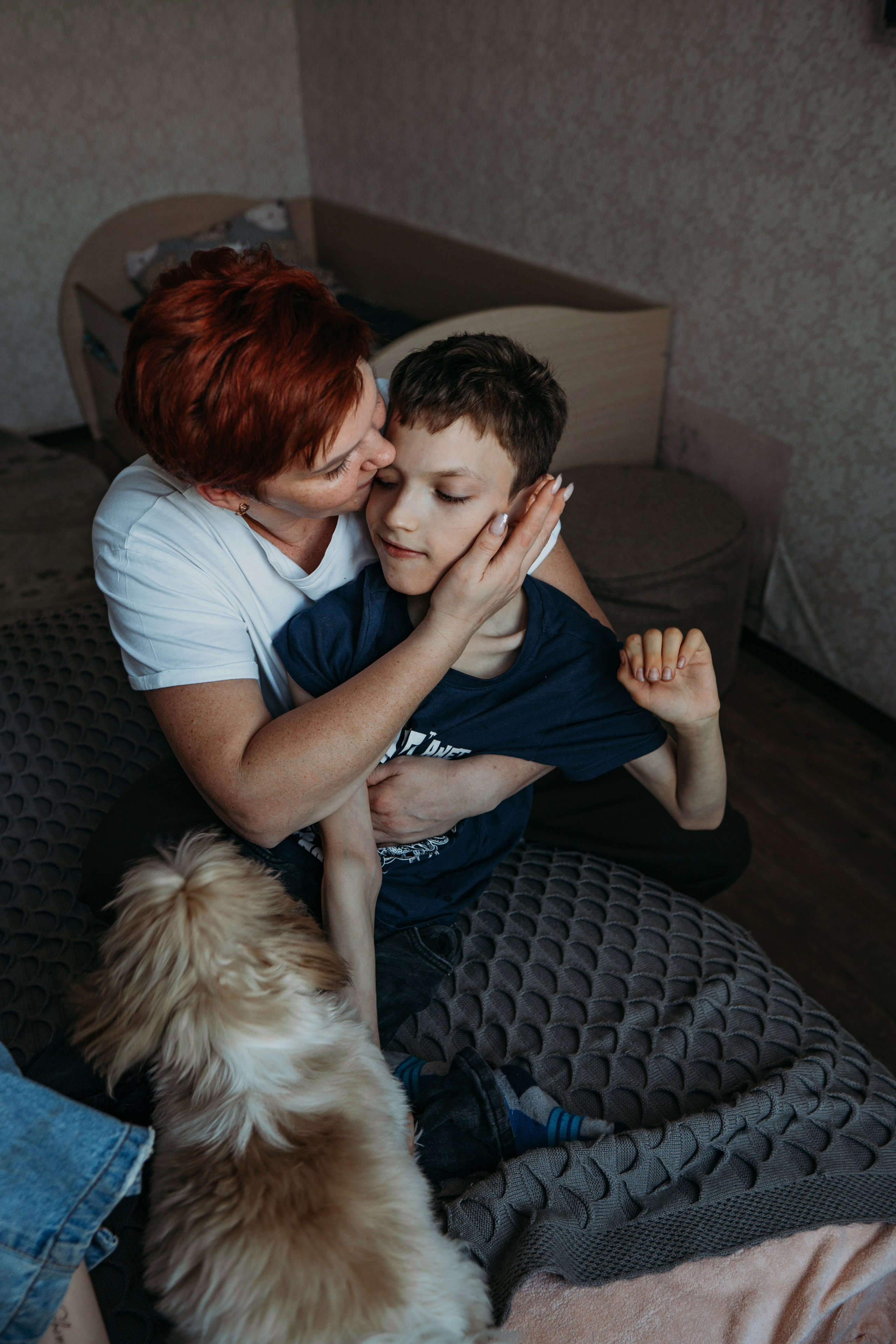 Большая семья с подростками и особенным ребенком (Ольга и ее дети). Семейный домашний фотограф в Барнауле Мария Лобастова