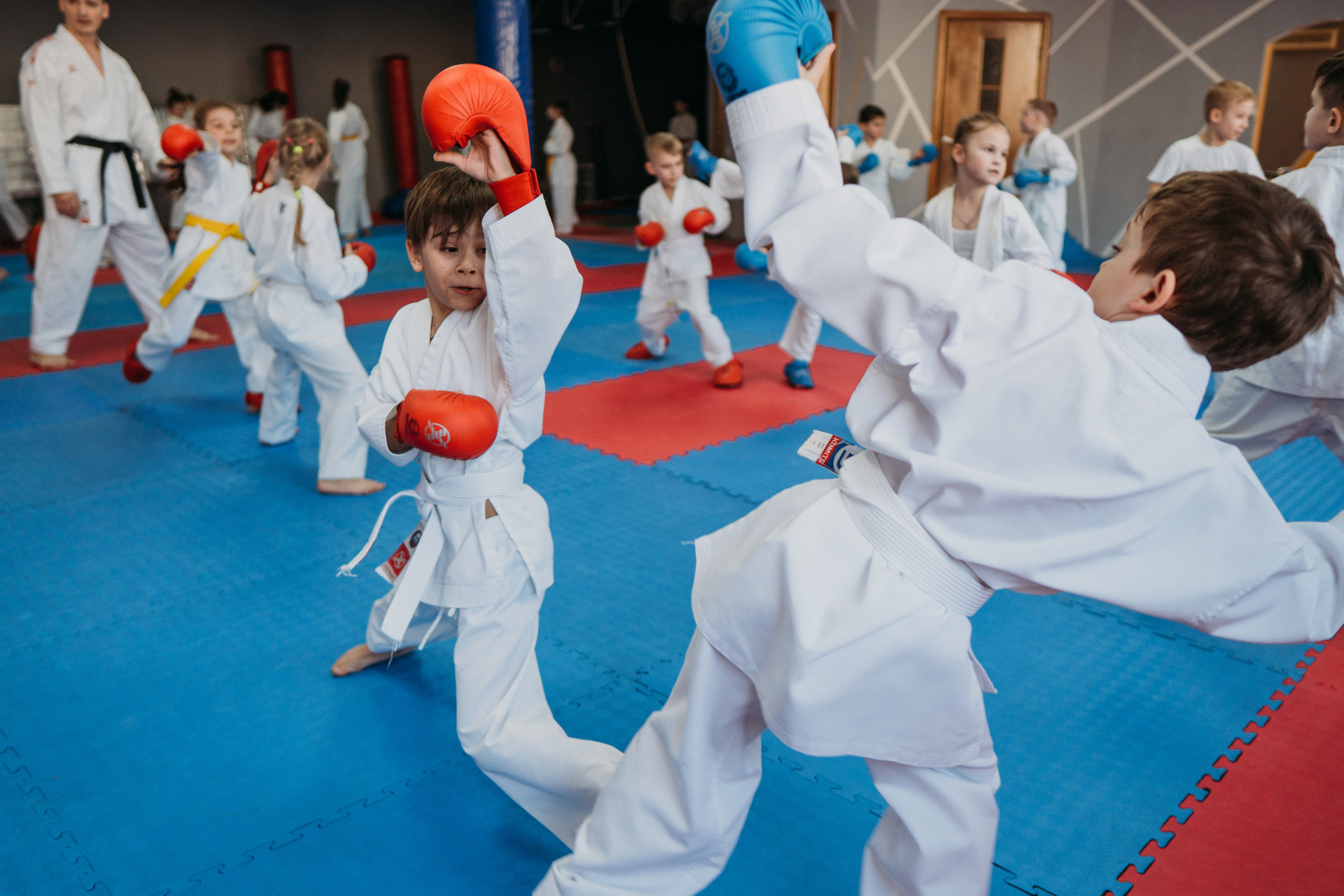 Тренировка каратистов. Семейный домашний фотограф в Барнауле Мария Лобастова
