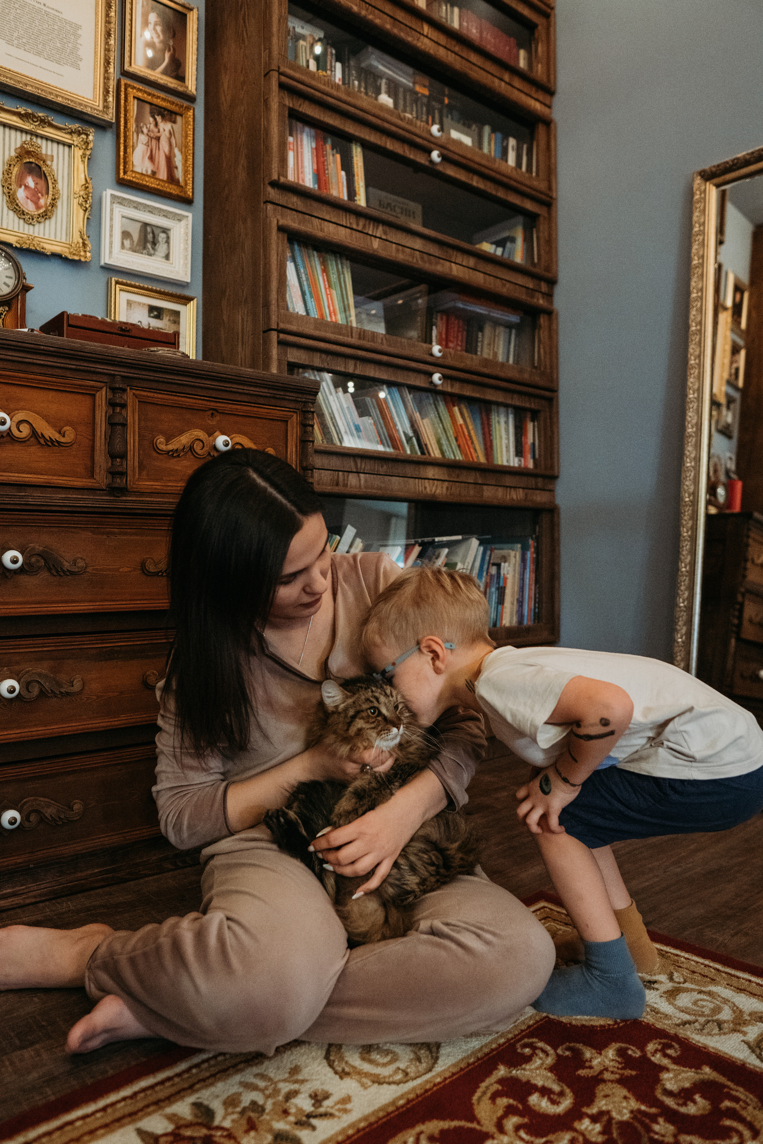 Съемка с активным ребенком (Платон и Саша). Семейный домашний фотограф в Барнауле Мария Лобастова