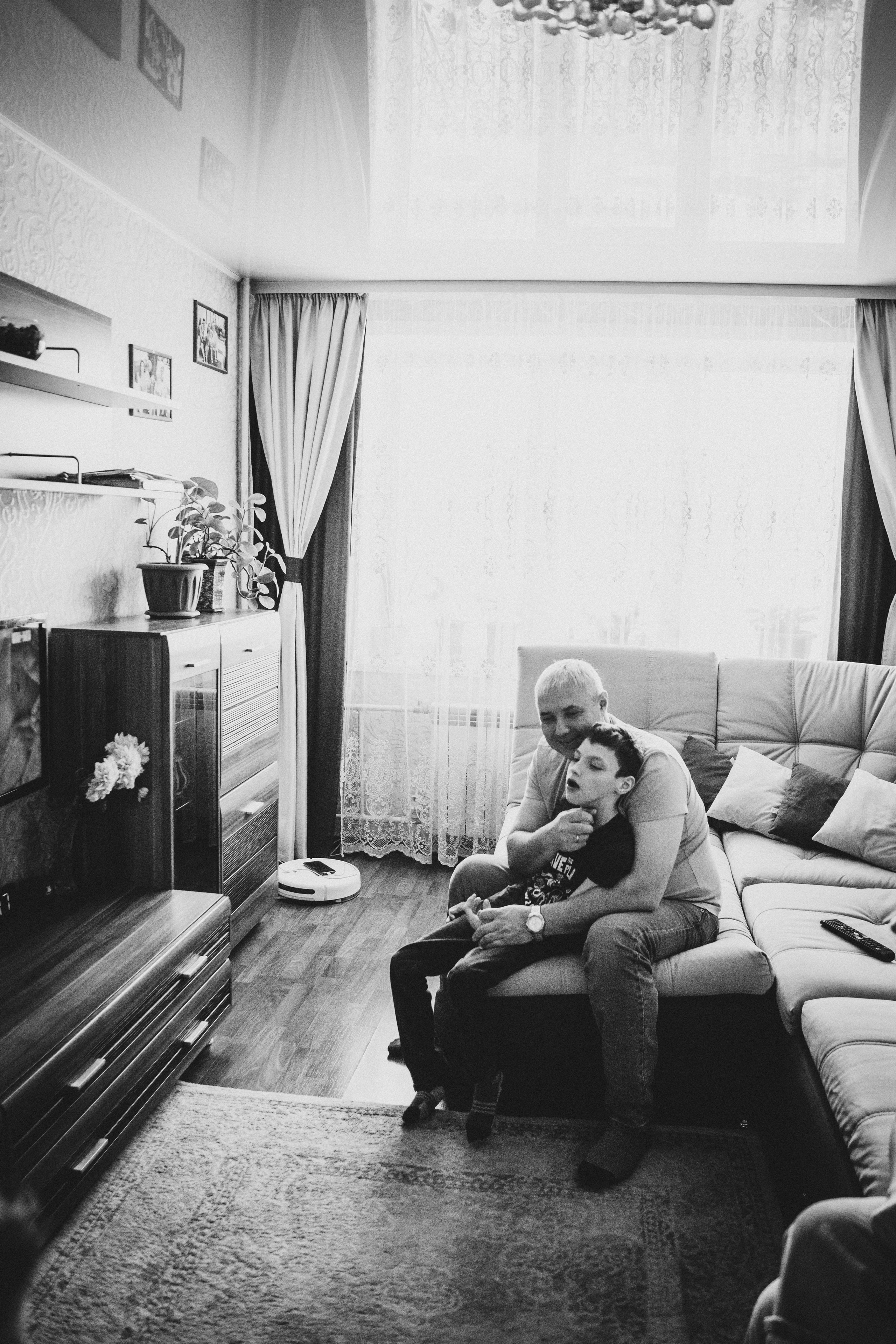 Большая семья с подростками и особенным ребенком (Ольга и ее дети). Семейный домашний фотограф в Барнауле Мария Лобастова