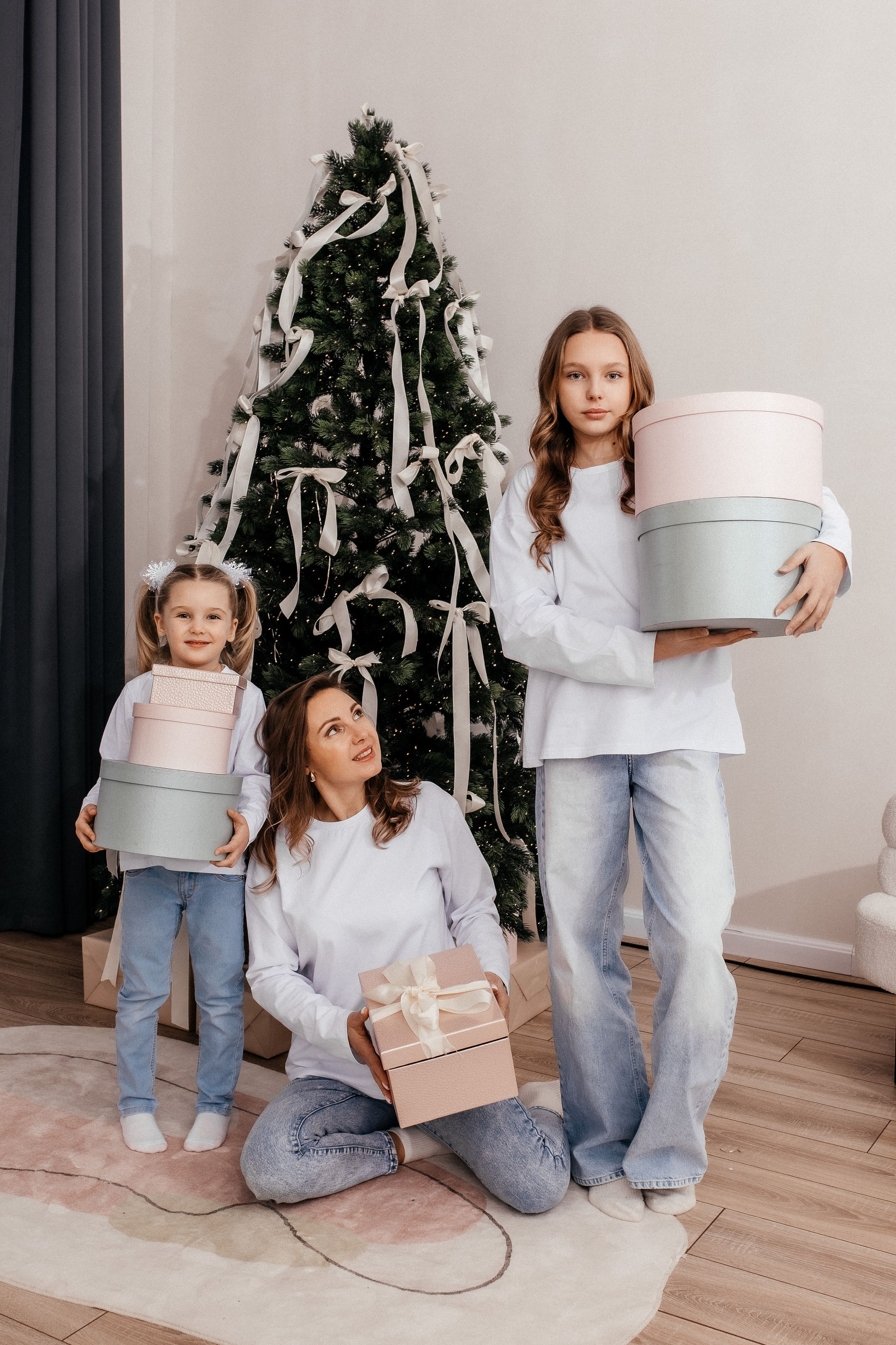 Новогодняя семейная в студии. Профессиональный фотограф, Москва |Видное Елена Елизарова