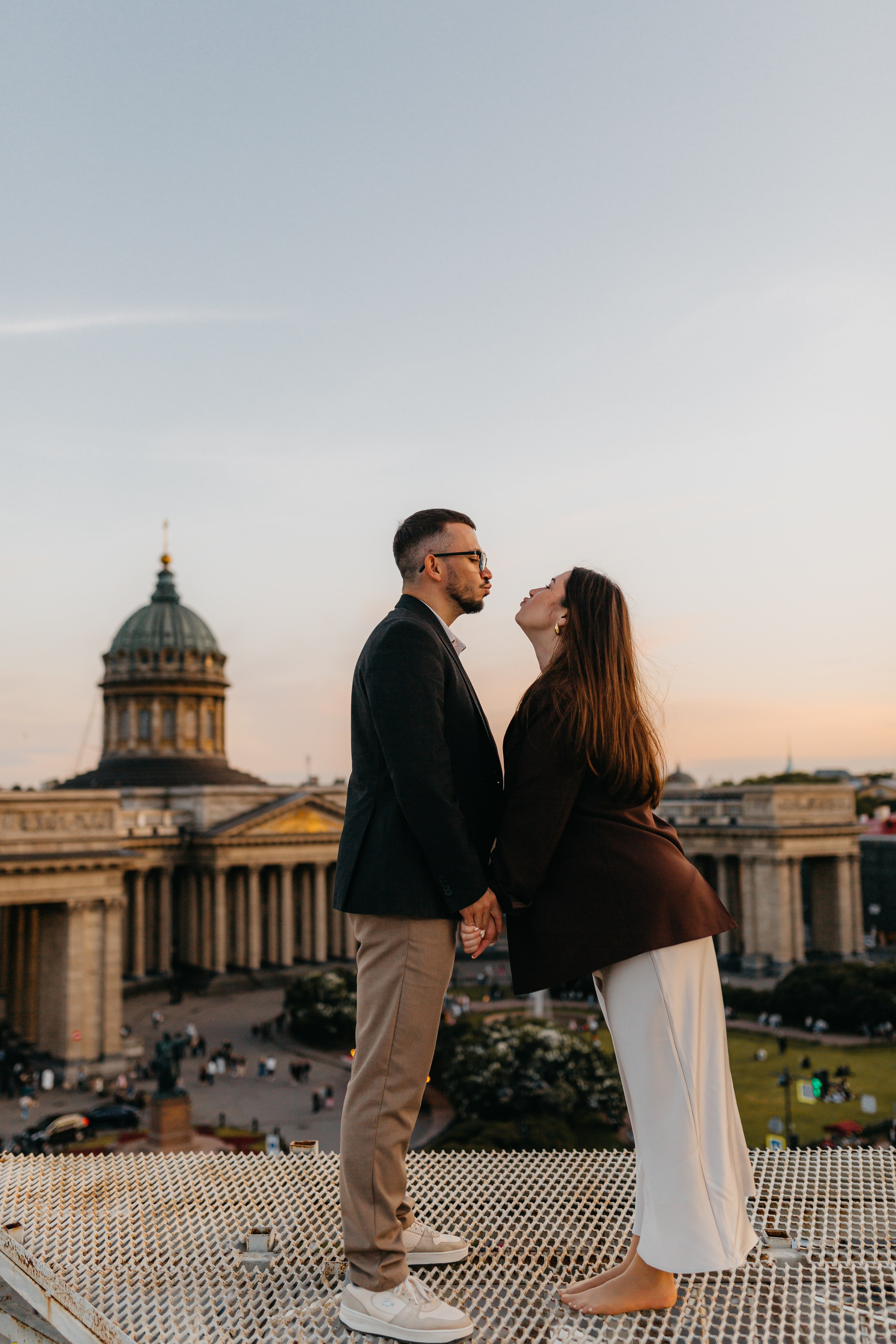 LoveStory на крышах Питера. Фотограф Санкт-Петербург Князева Елизавета