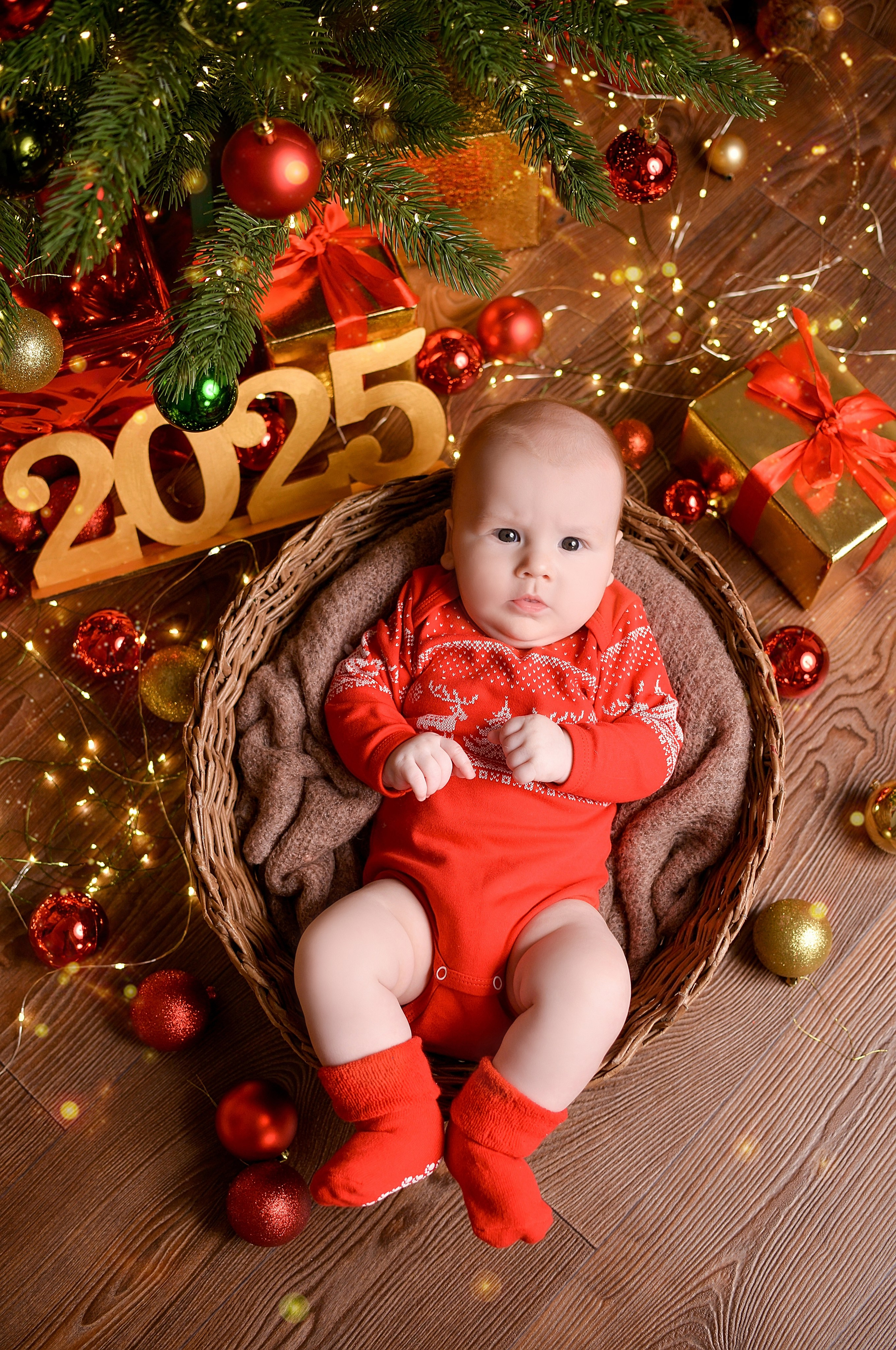 Новогодняя семейная фотосессия в Краснодаре 2023-2024. Фотограф новорожденных Краснодар Малышенко Надежда