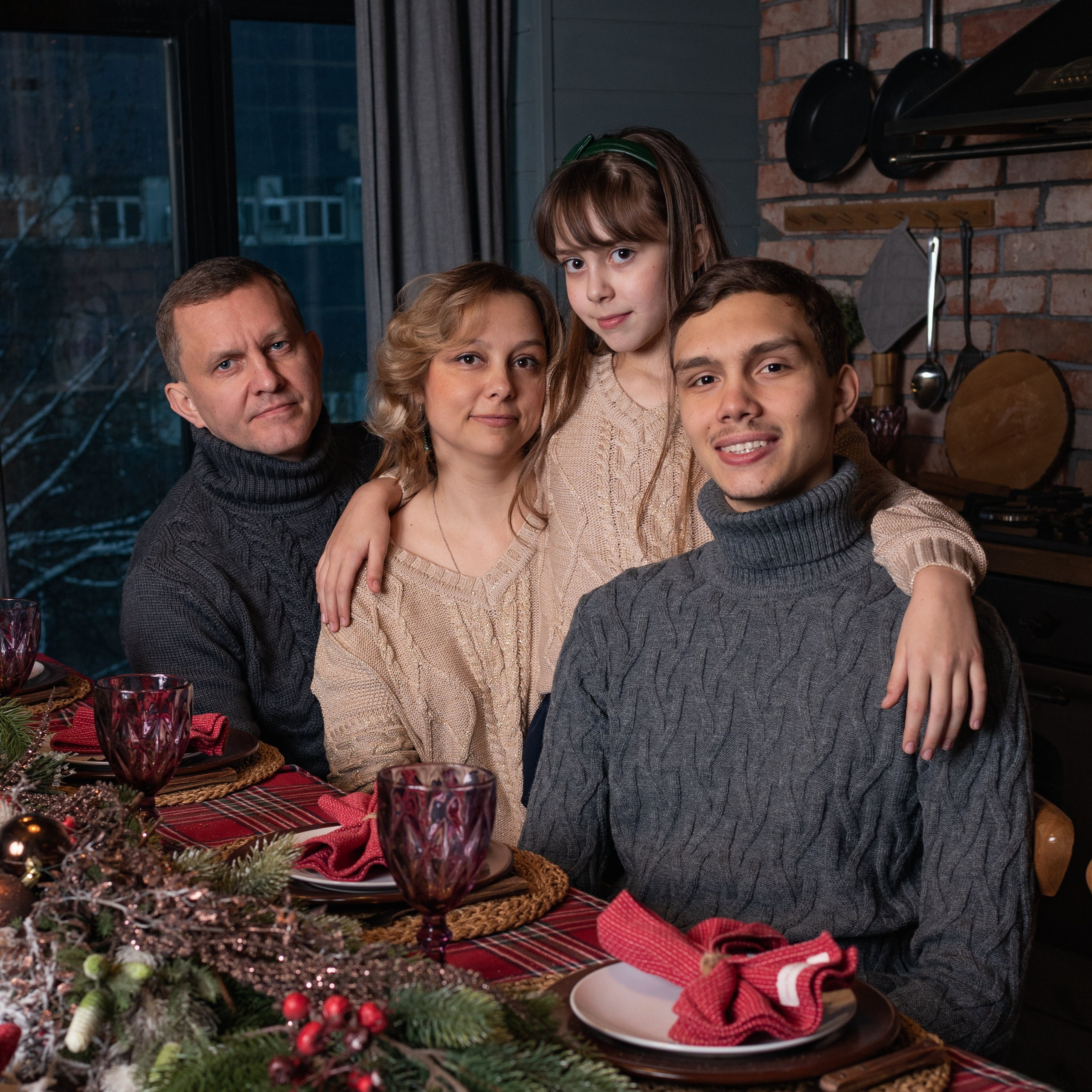 Новогодняя съемка в студии. Семейный фотограф в Москве Анна Коропова