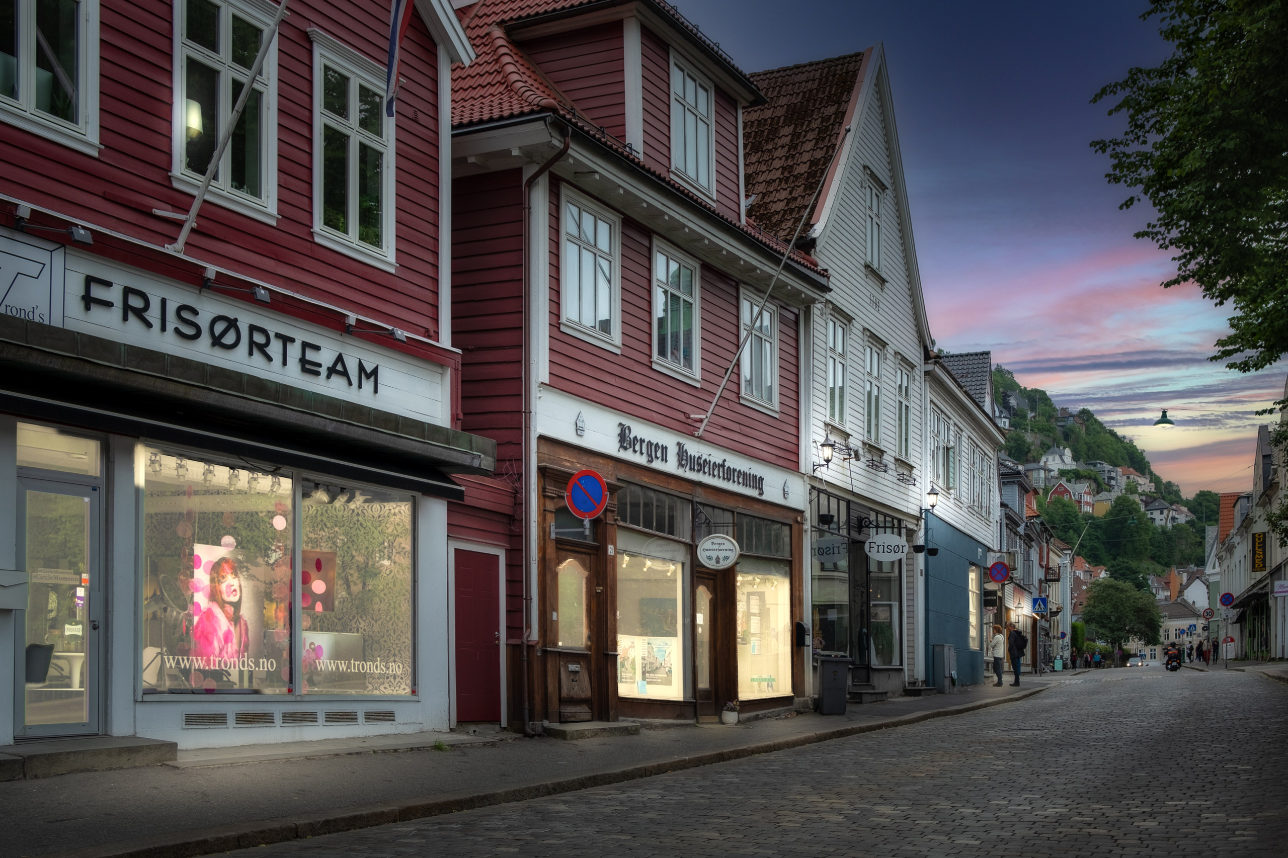 Улочки ночного Бергена