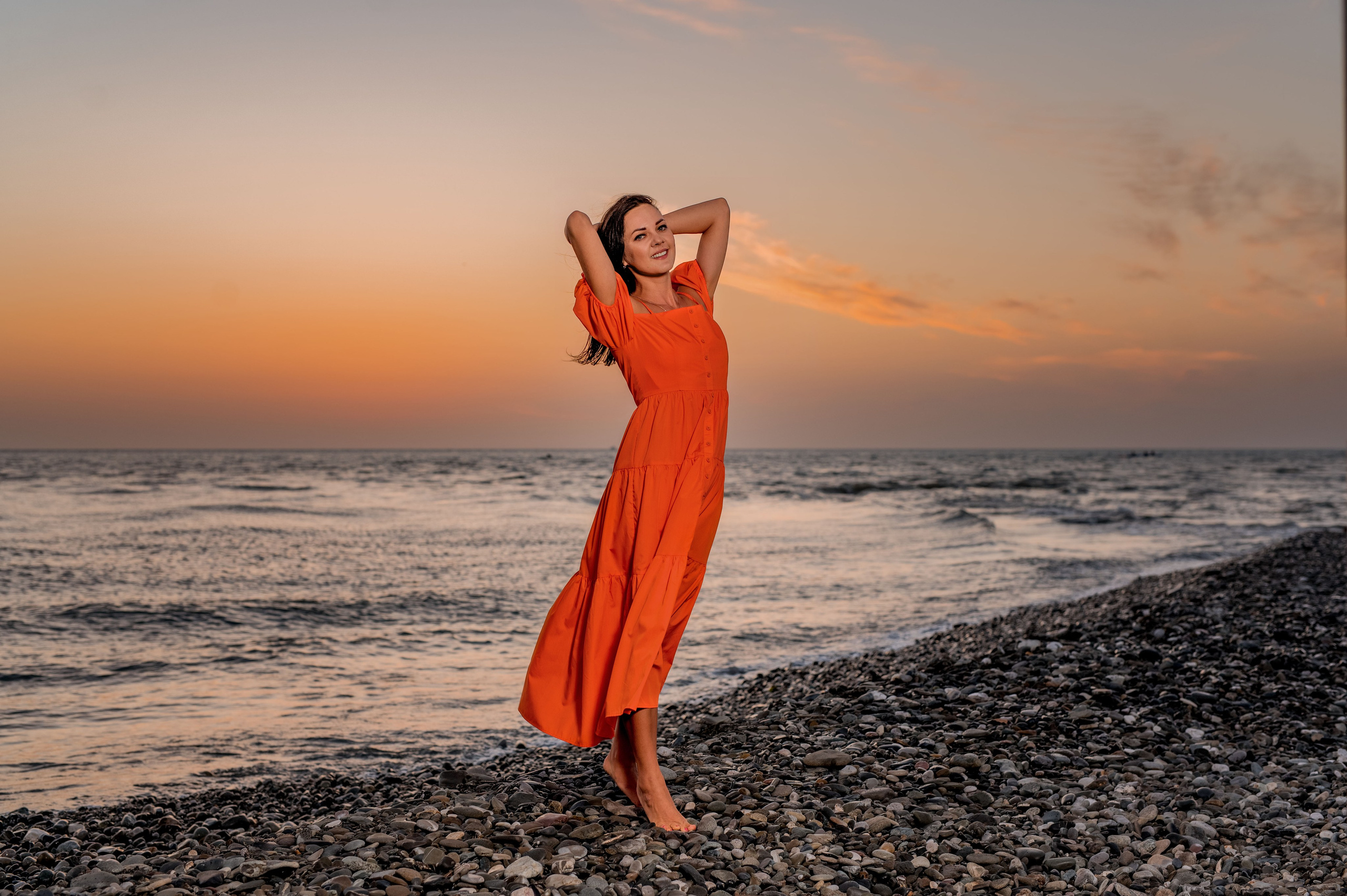 закатная фотосессия на море в Сириус